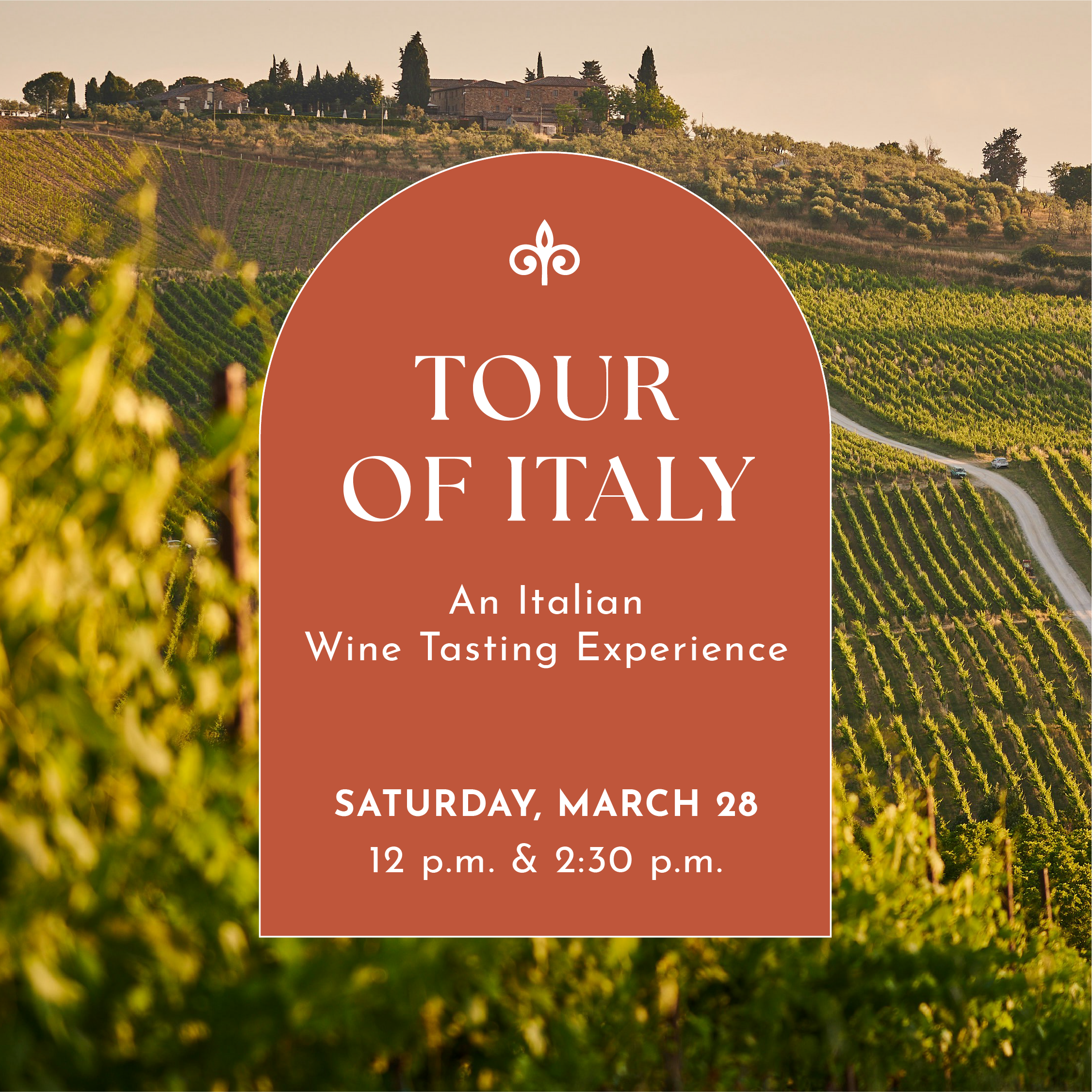 TOUR OF ITALY: An Italian Wine Tasting Experience