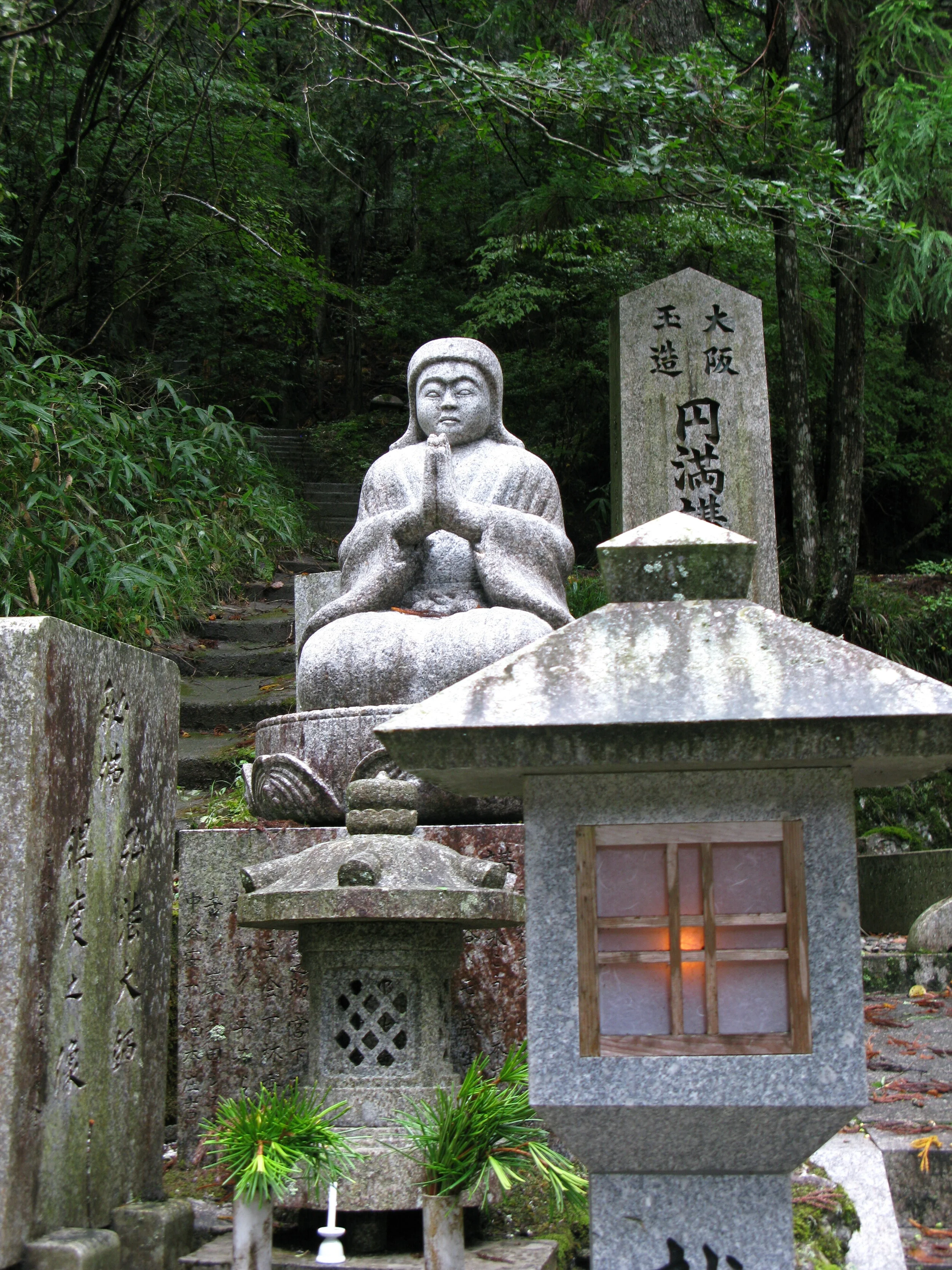 Gravestones on the trail