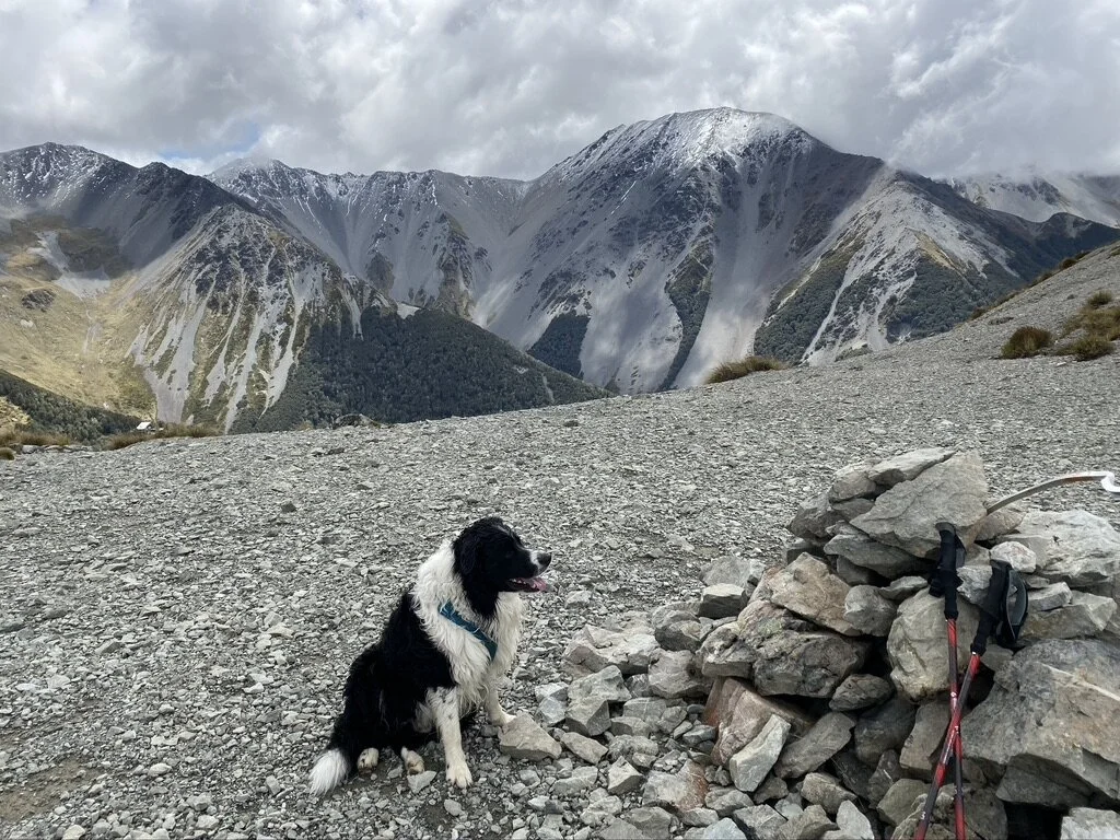 Here I am, back at Camp Saddle, but with views this time. Awesome!