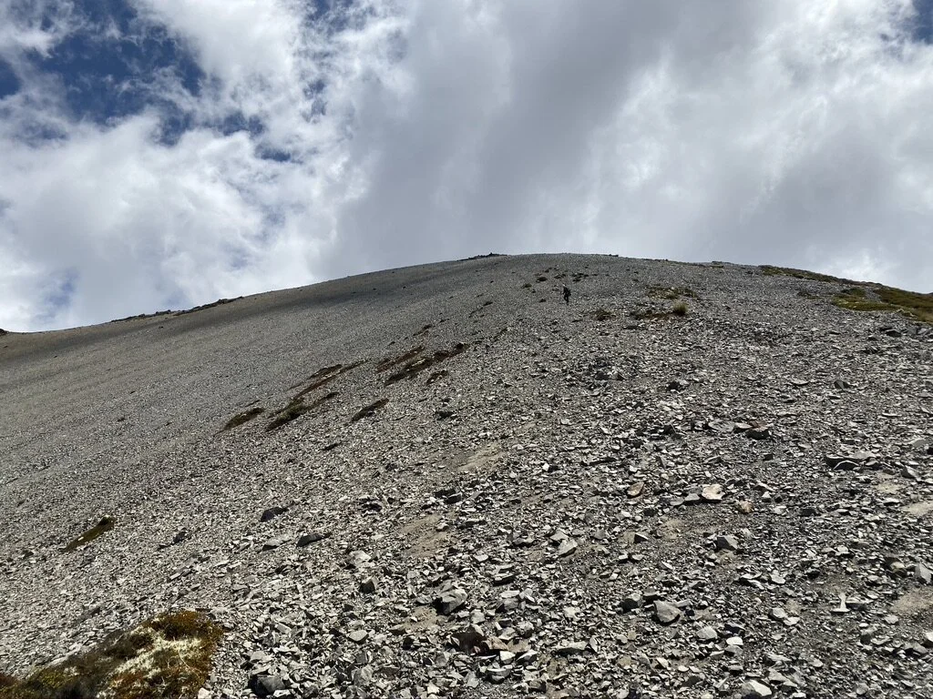 Here's the scree slope for reference. Pretty impressive. I'm sure glad I didn't have to walk up that. Bet Mum's glad about that too. I know she prefers then downhills.