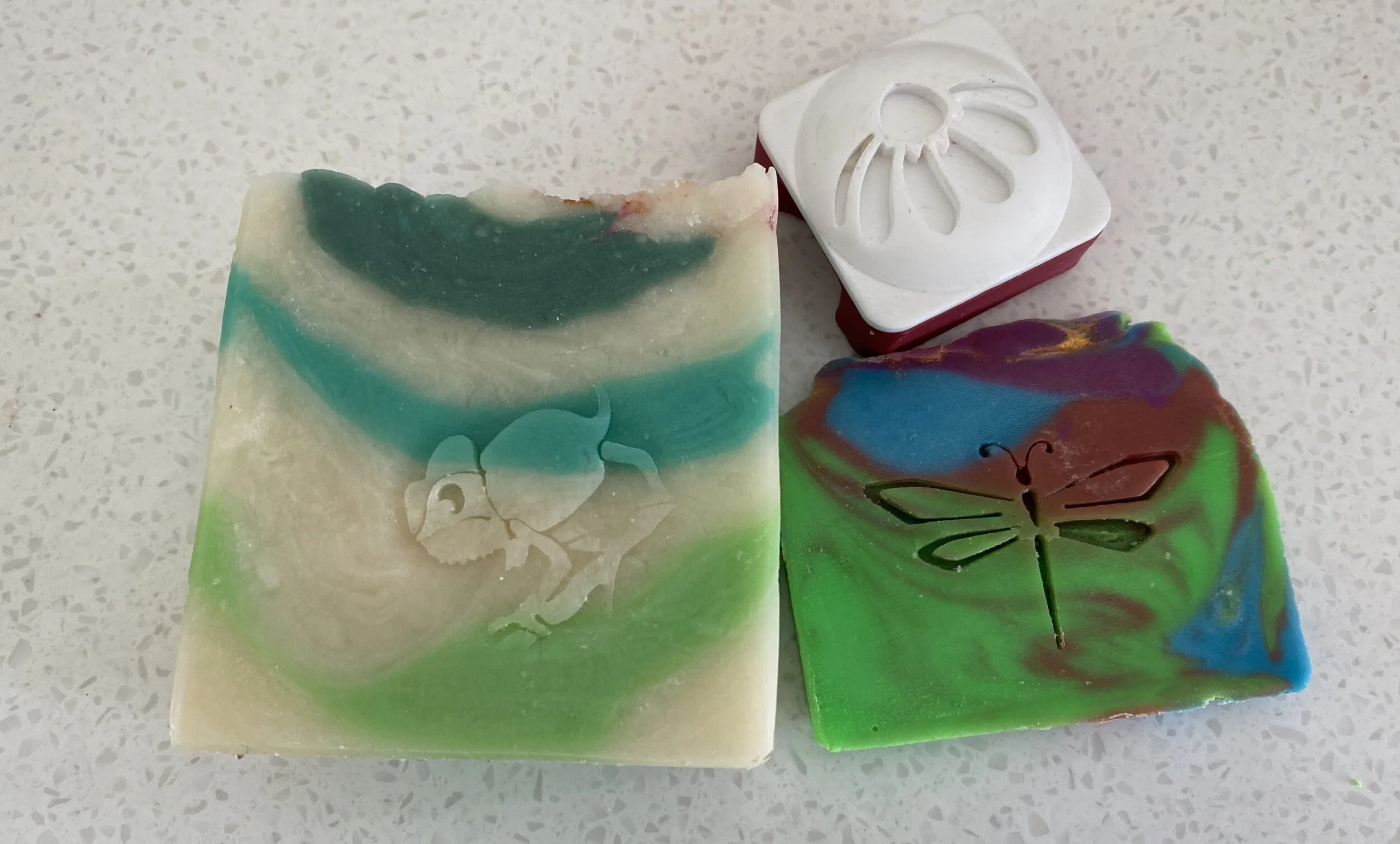 Stamping soaps