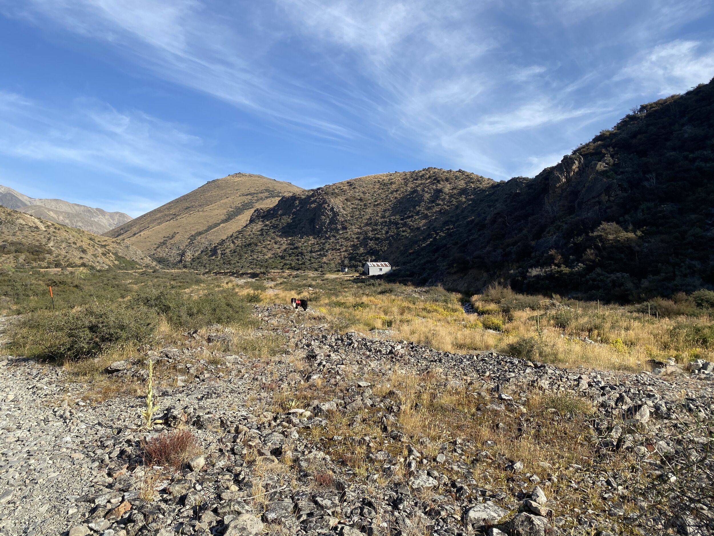 Me leading the way to Manuka Hut