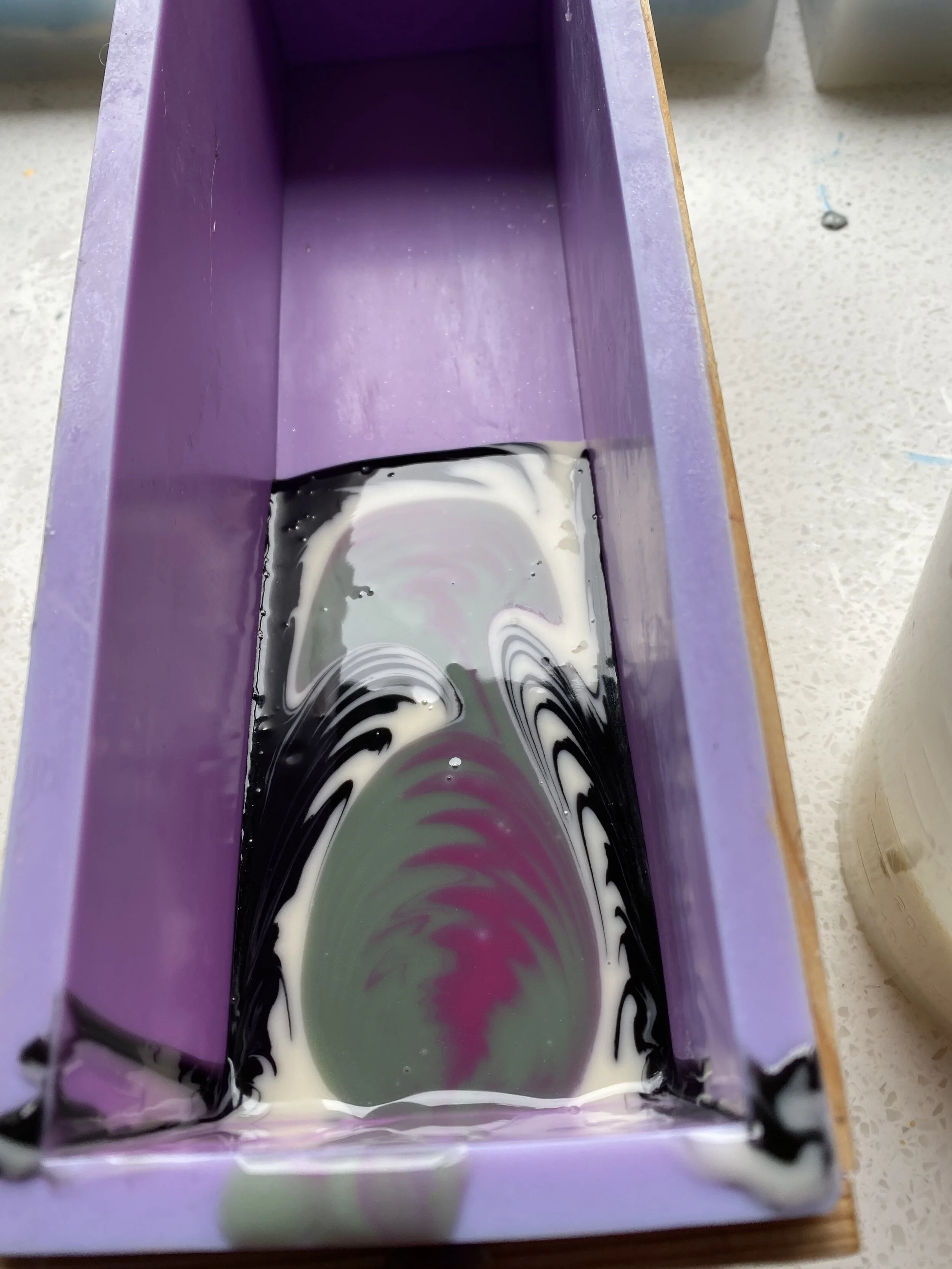 After the first six pours. A few annoying air bubbles, but so far so good.