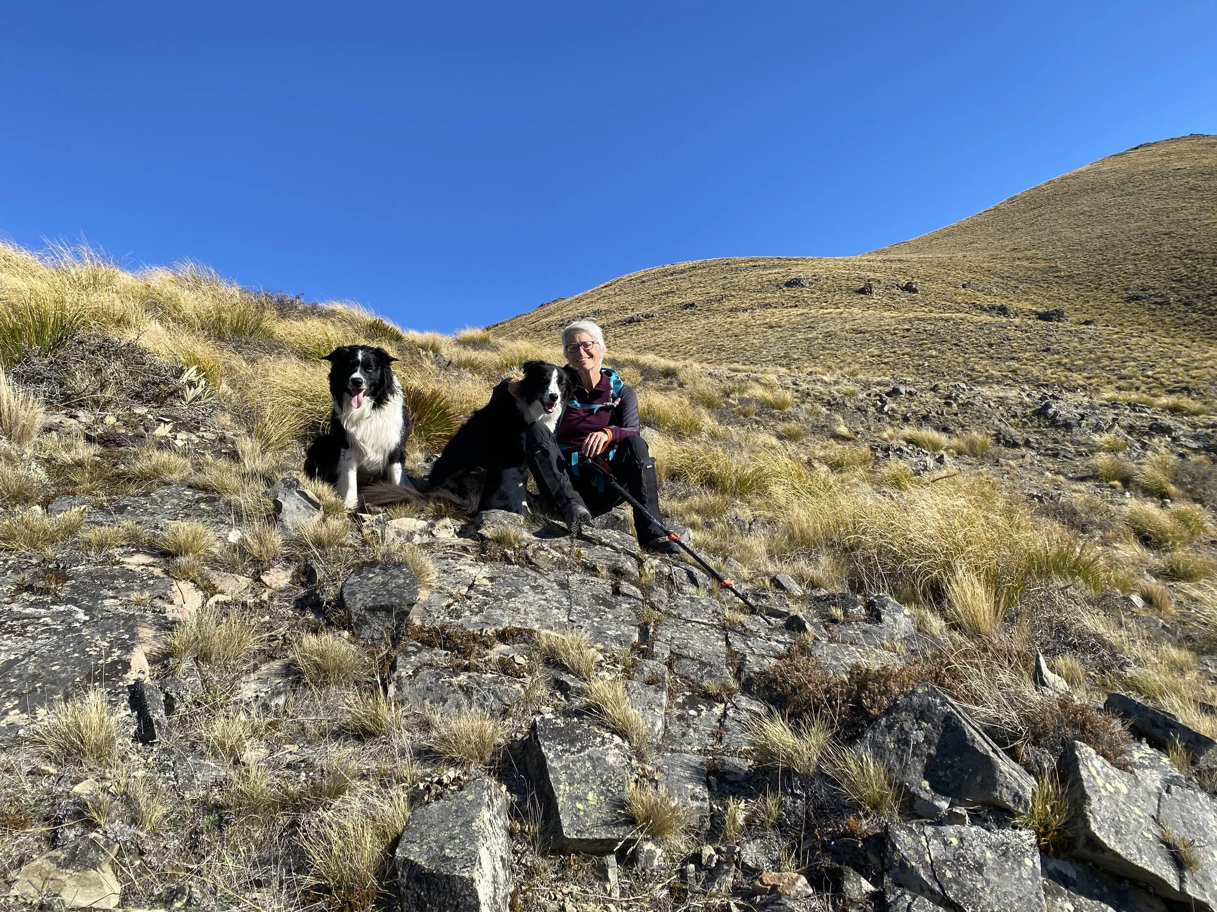 Mirjam having a rest on the way down