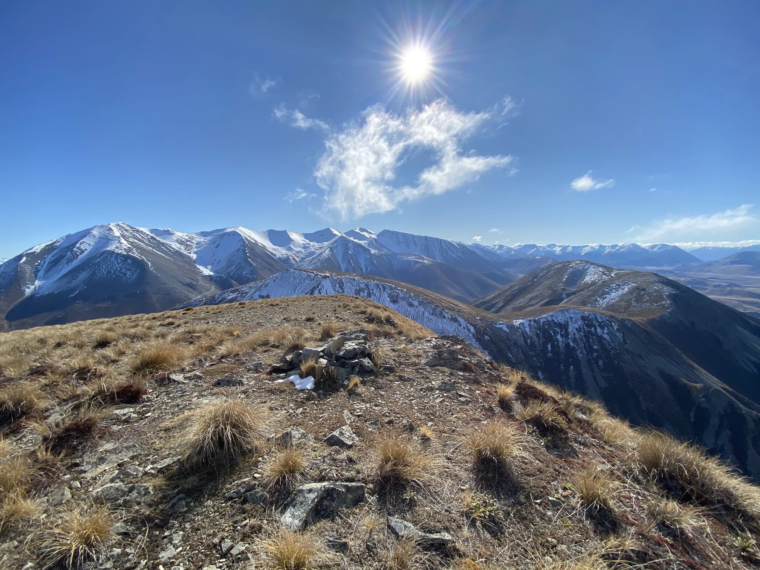 The view in the other direction - the far peak on the ridge going off to the right is Cloudy Hill. LIttle did I know I would be heading there for the next trip.