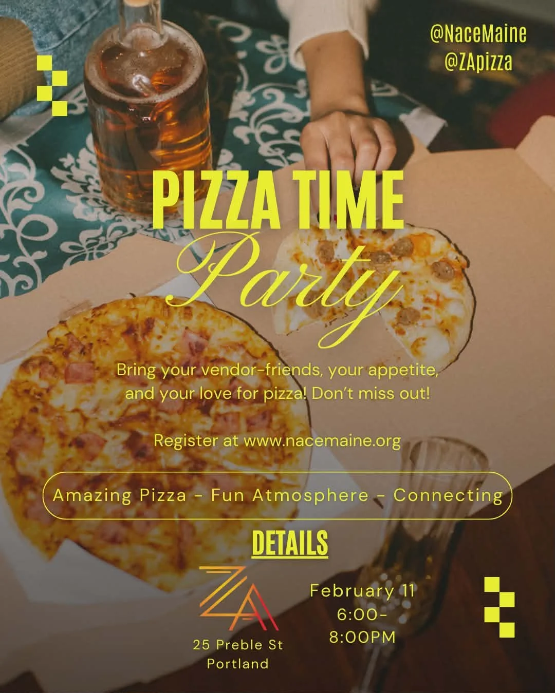 NACE Maine: Pizza Time Party at Za!