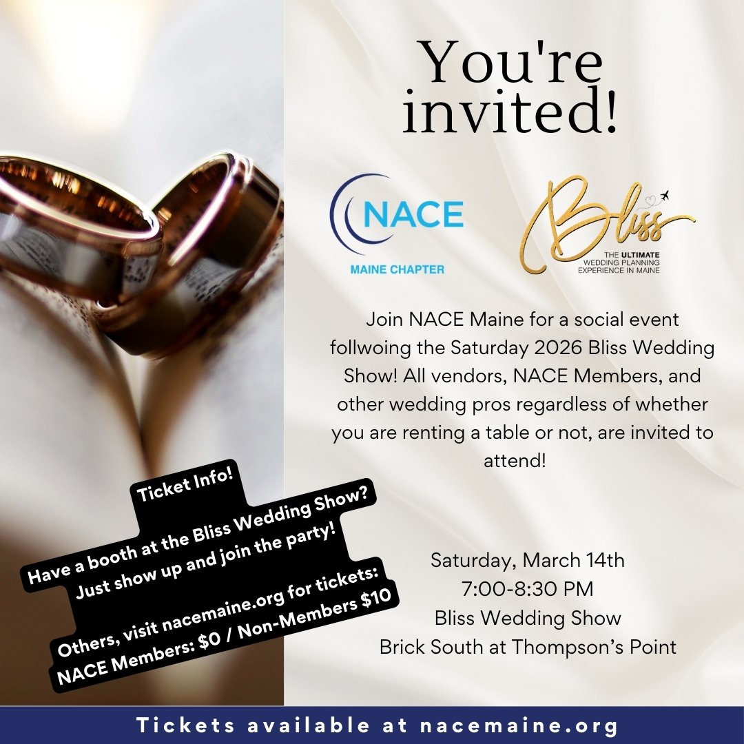 NACE Networking Event at the 2026 Bliss Wedding Show!