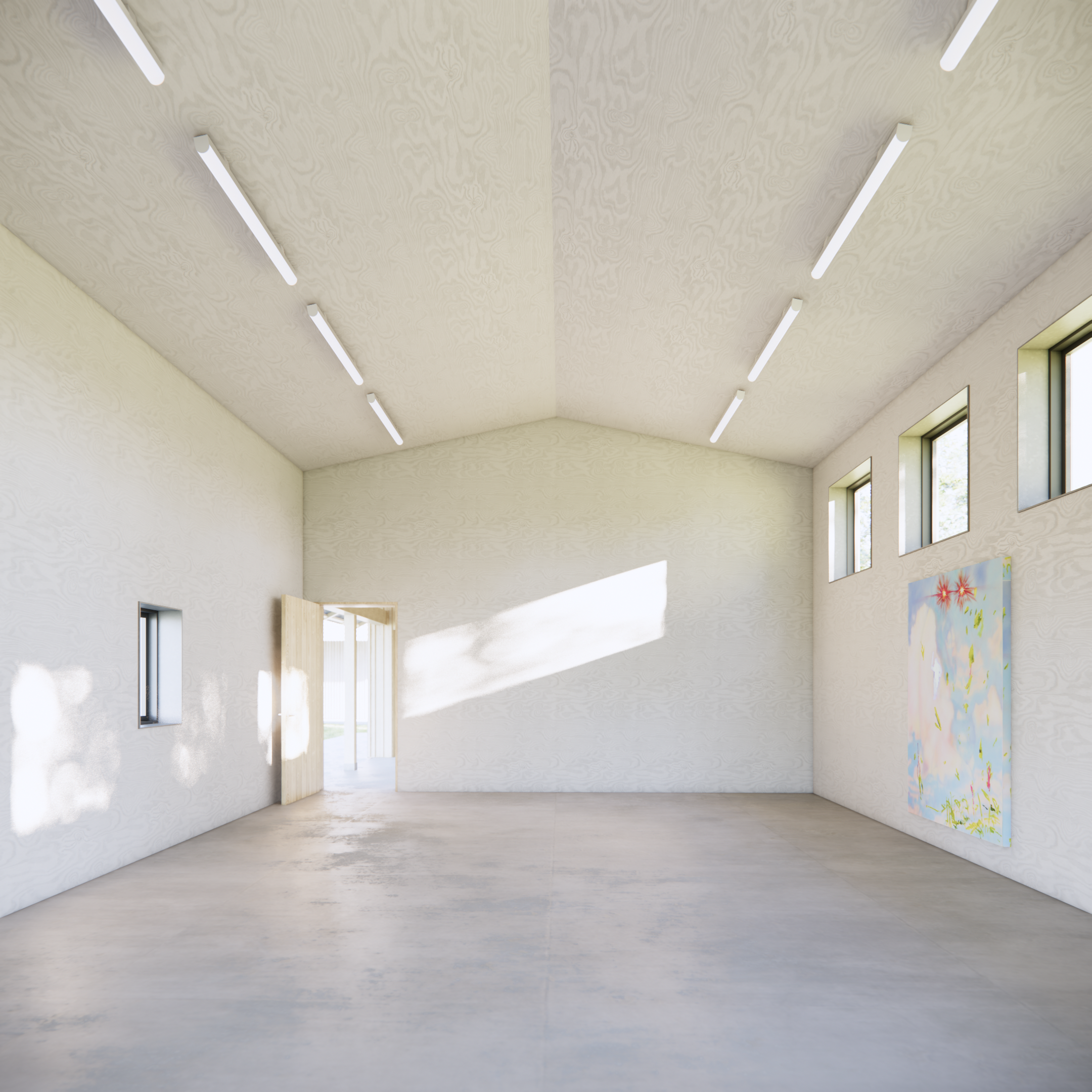 White artist studio space