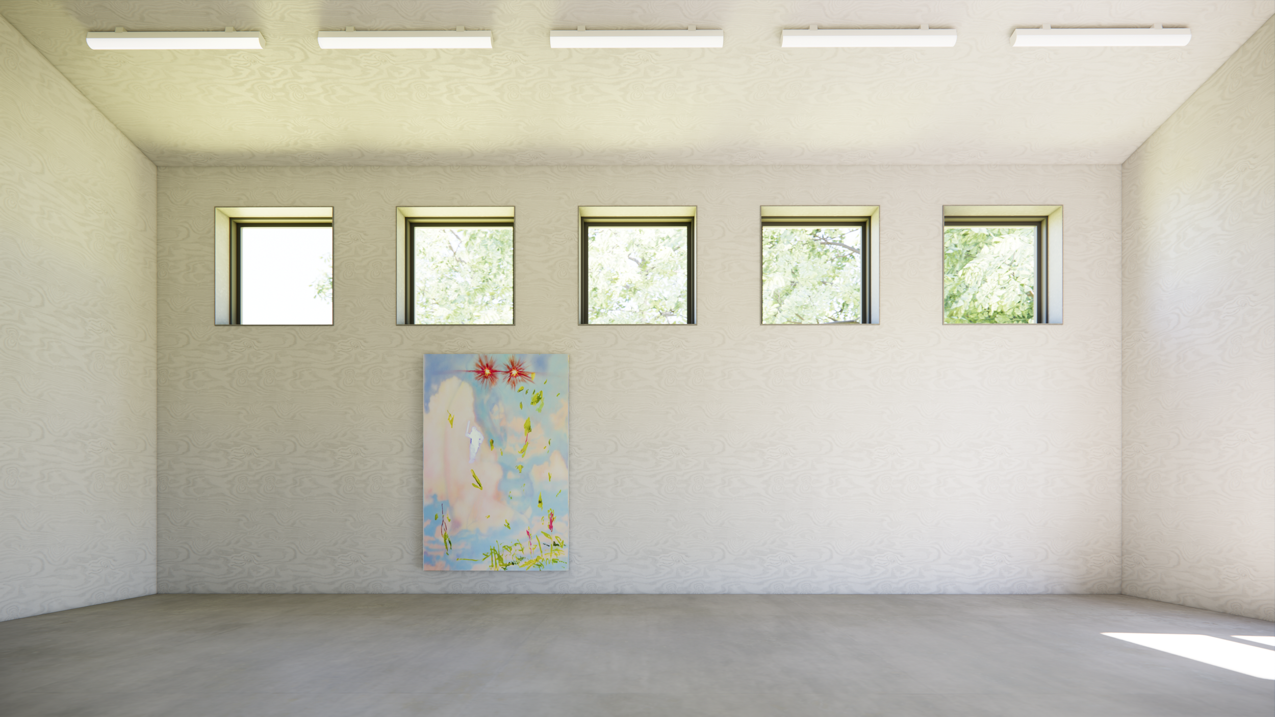 White artist studio space