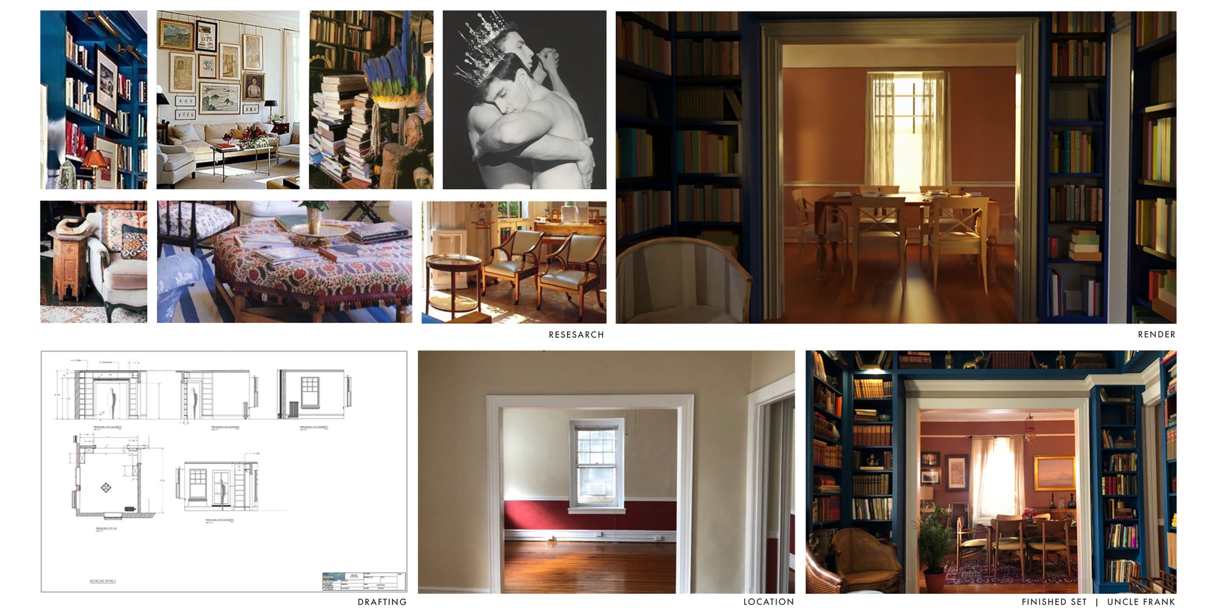 UNCLE FRANK LIVING ROOM PROCESS WITH DRAFTING .jpg