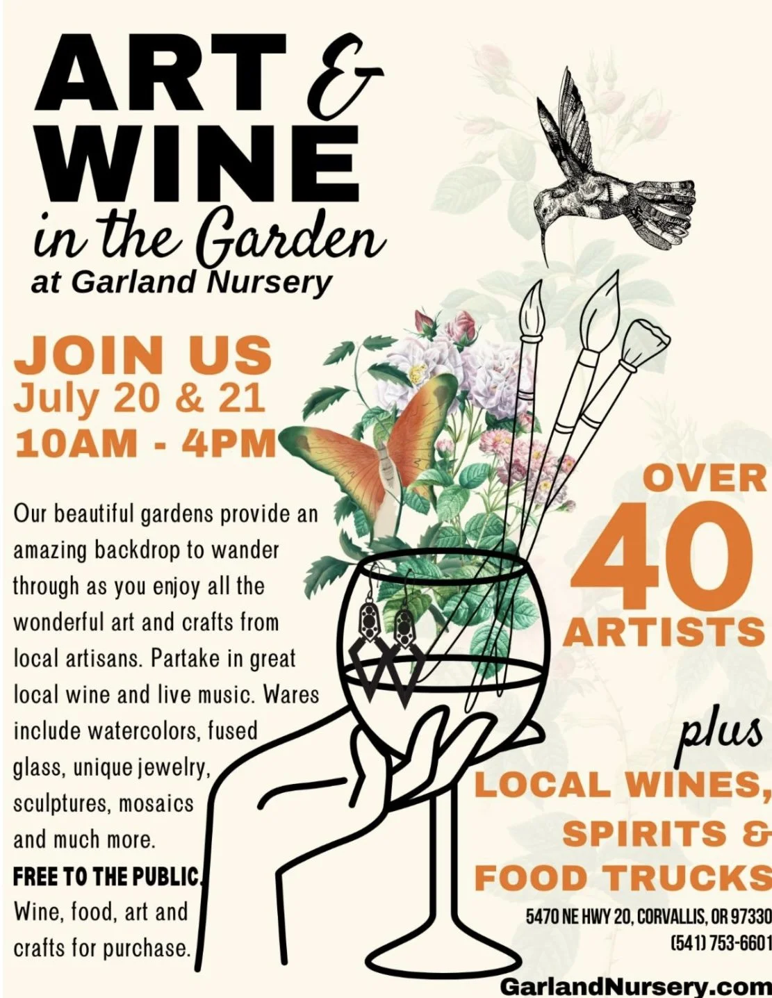 Art & Wine in the Garden—Garland Nursery