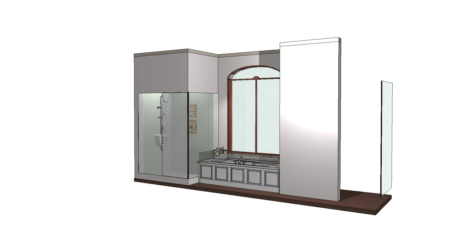 Dallas Master Bathroom Design & 3D Renderings