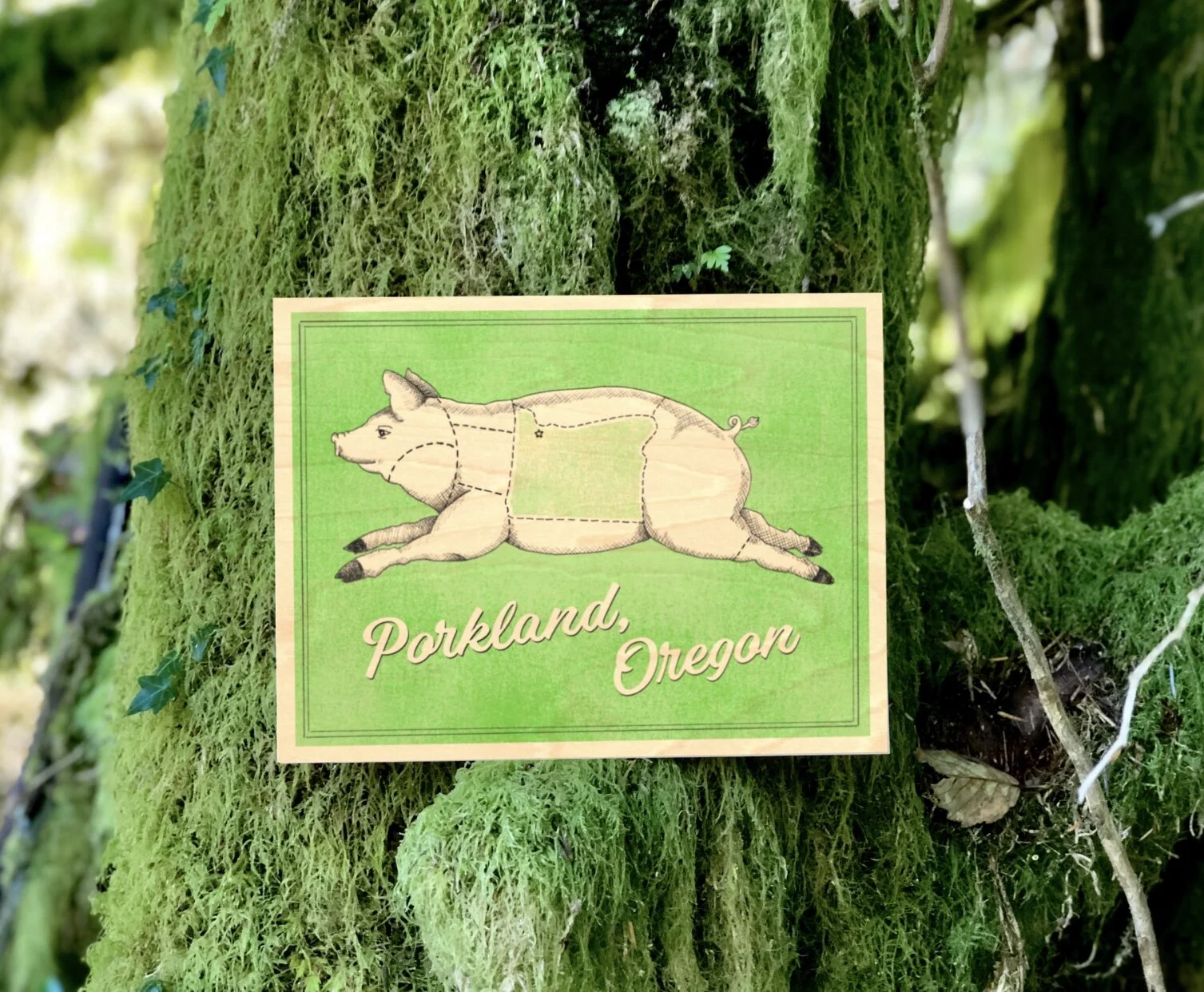 Porkland, Oregon Veneer Poster