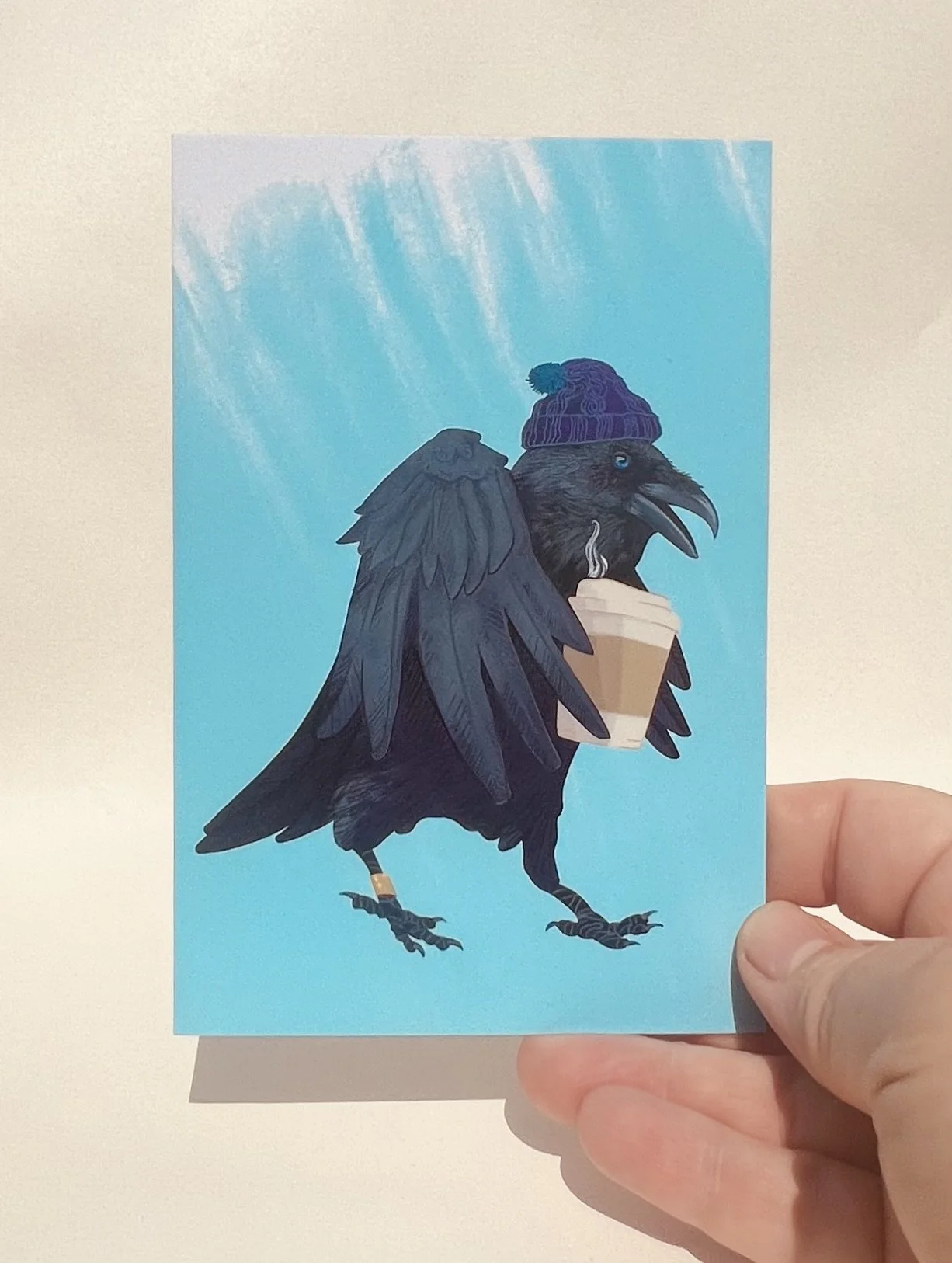 Coffee Raven Postcard