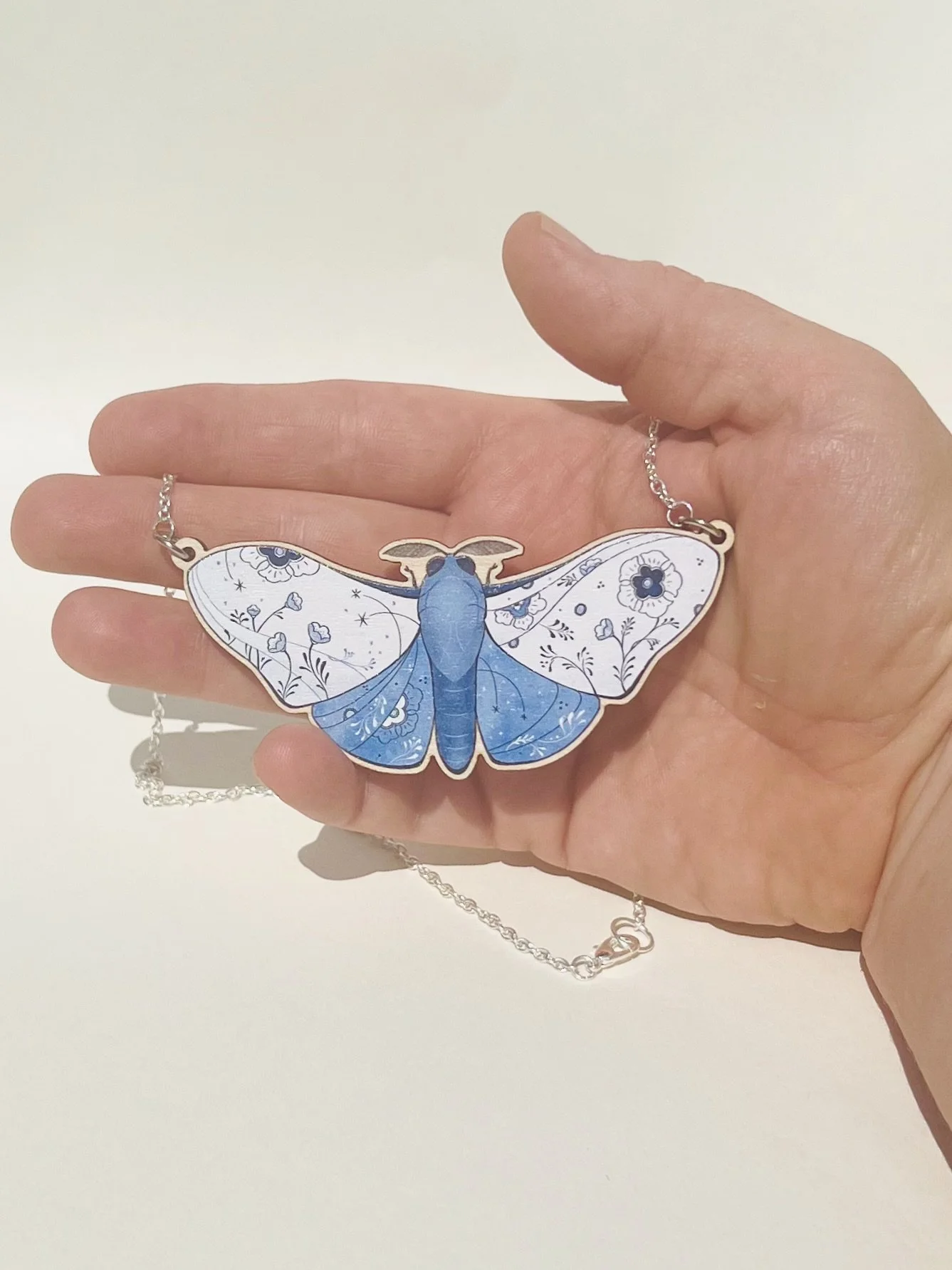 Delft Moth Necklace