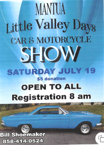 Mantua Little Valley Days Car & Motorcycle Show