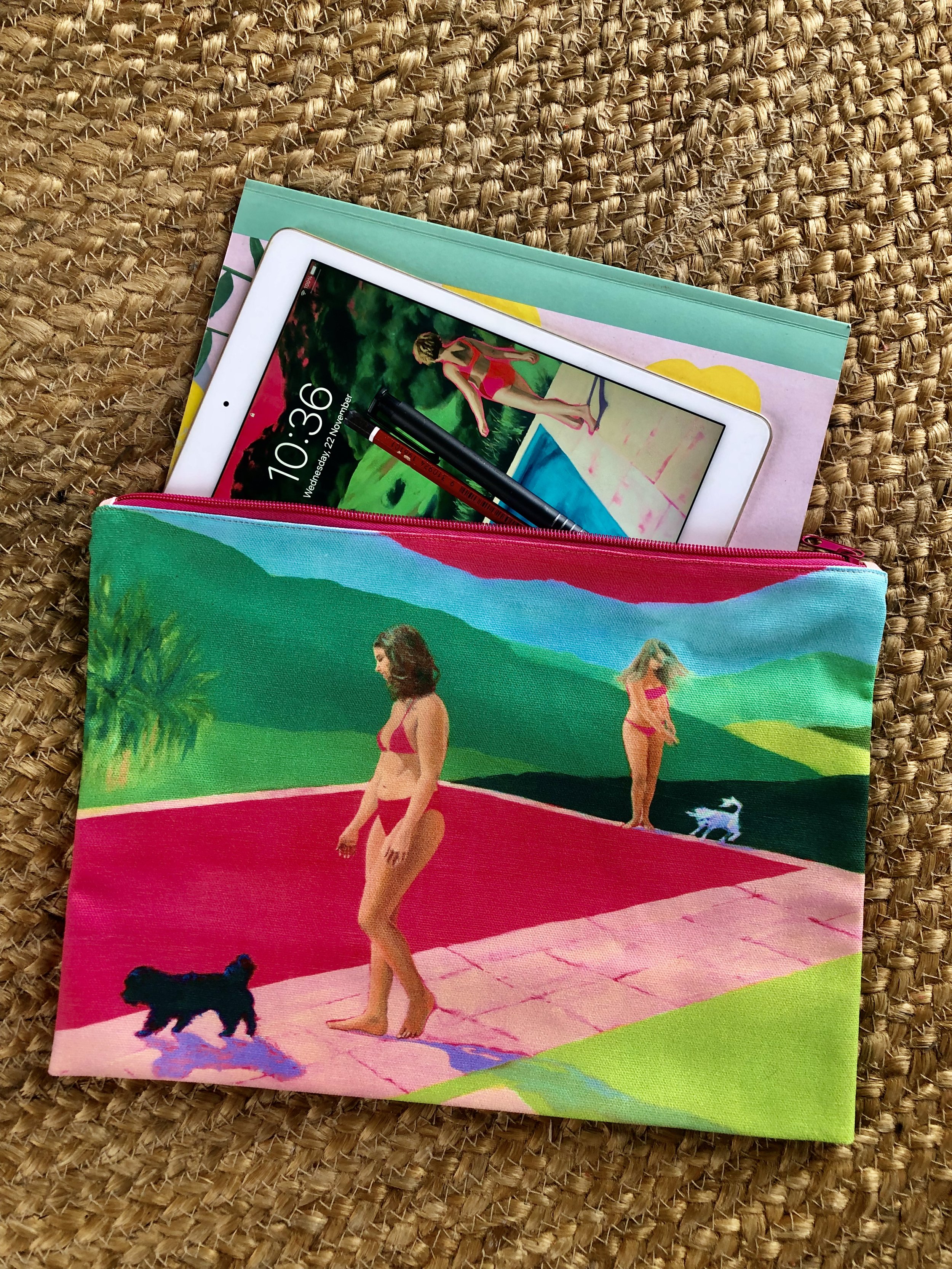 Photo of Large Meli Axford Art Bag from Bagart. 35cm by 25cm Organic Cotton. Ethically Made In Australia.