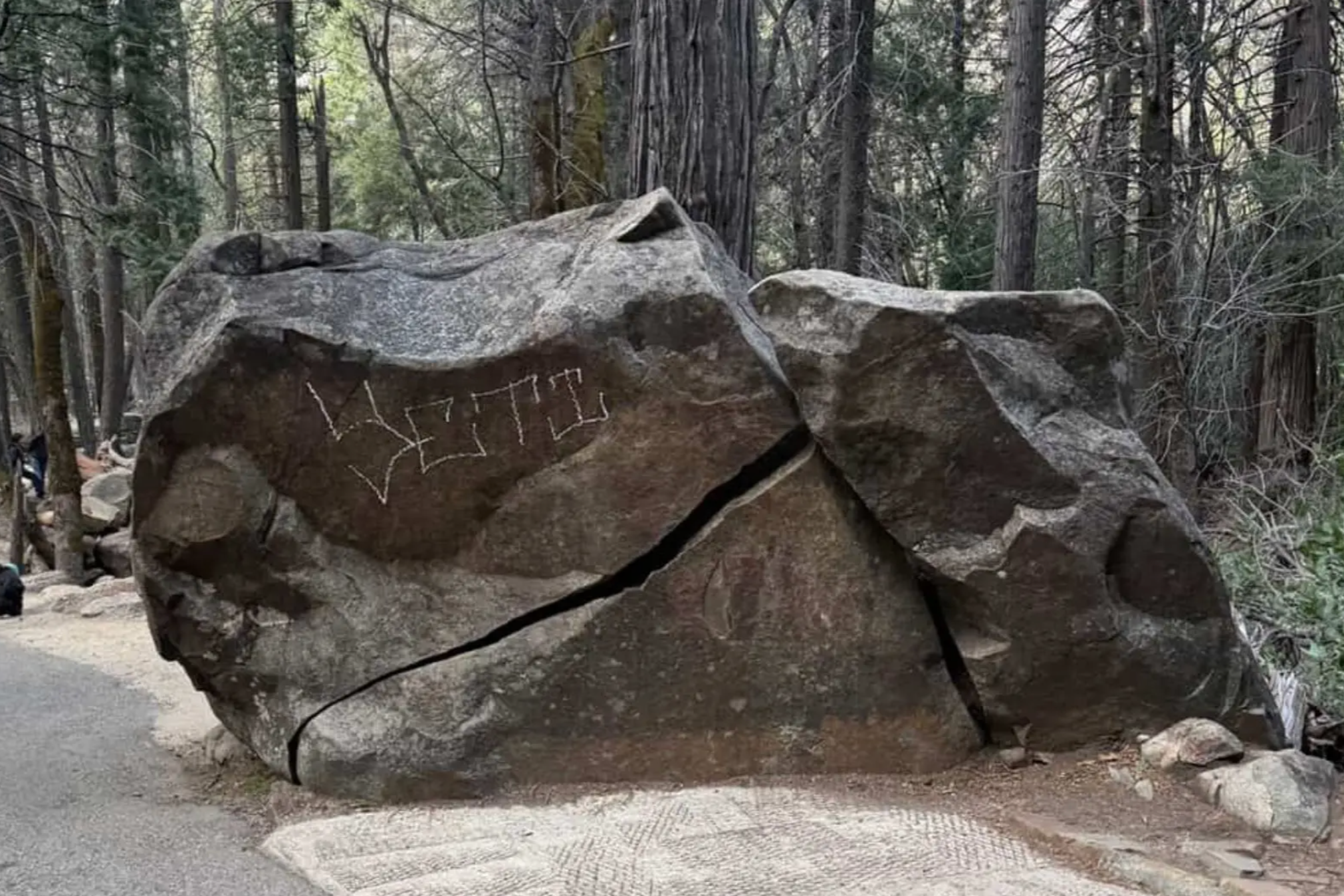 Vandals Spray Painted Boulders in Yosemite National Park