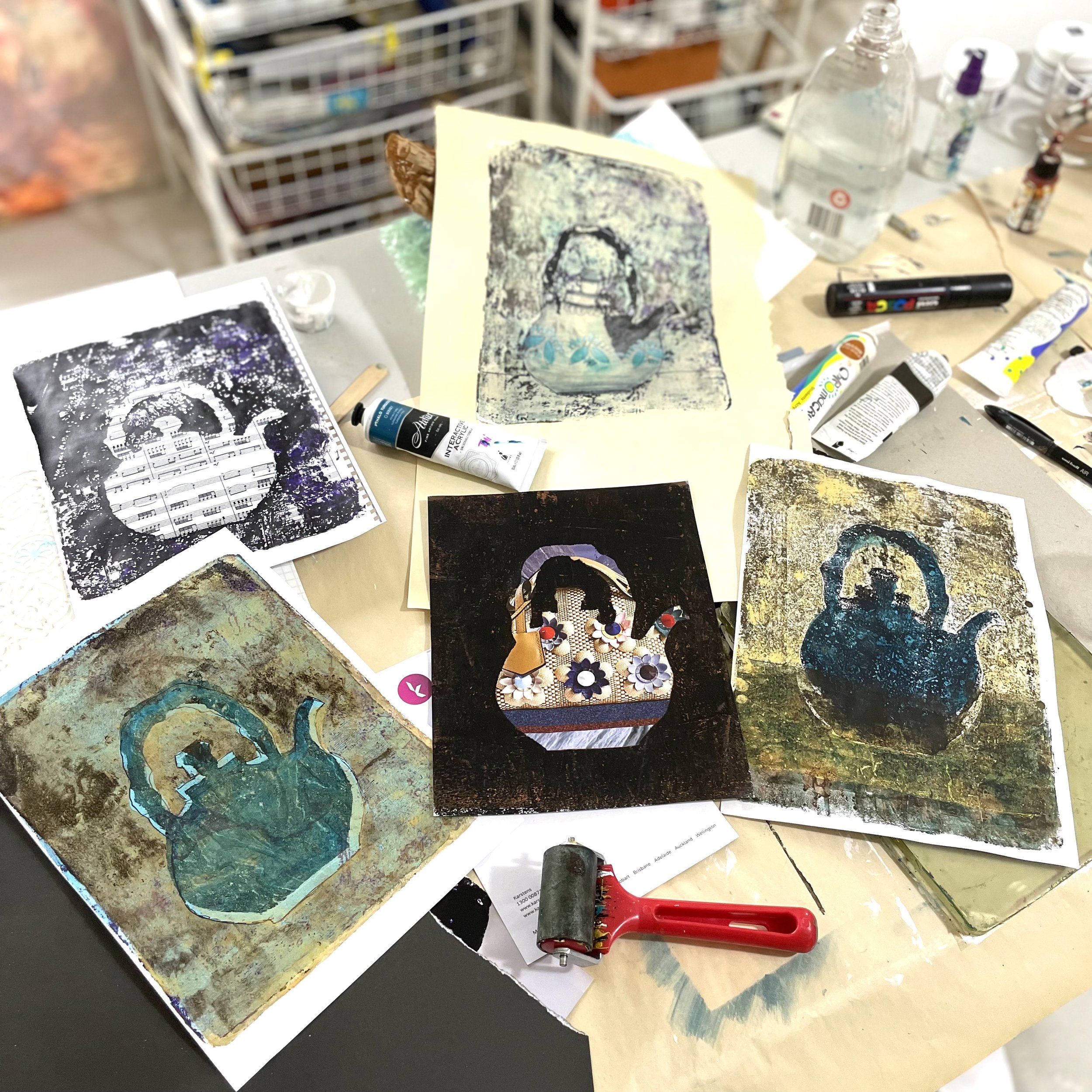 Gelli Printing in the Studio