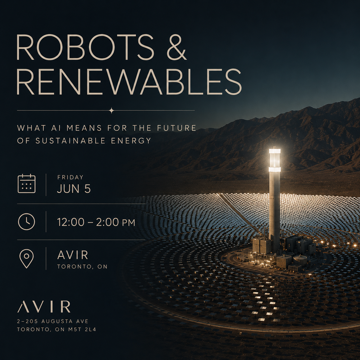 Robots &amp; Renewables: What AI Means for the Future of Sustainable Energy (Toronto Climate Week)