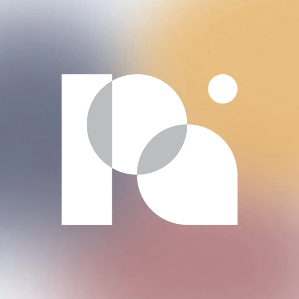 Psychedelic Alpha multicoloured logo.