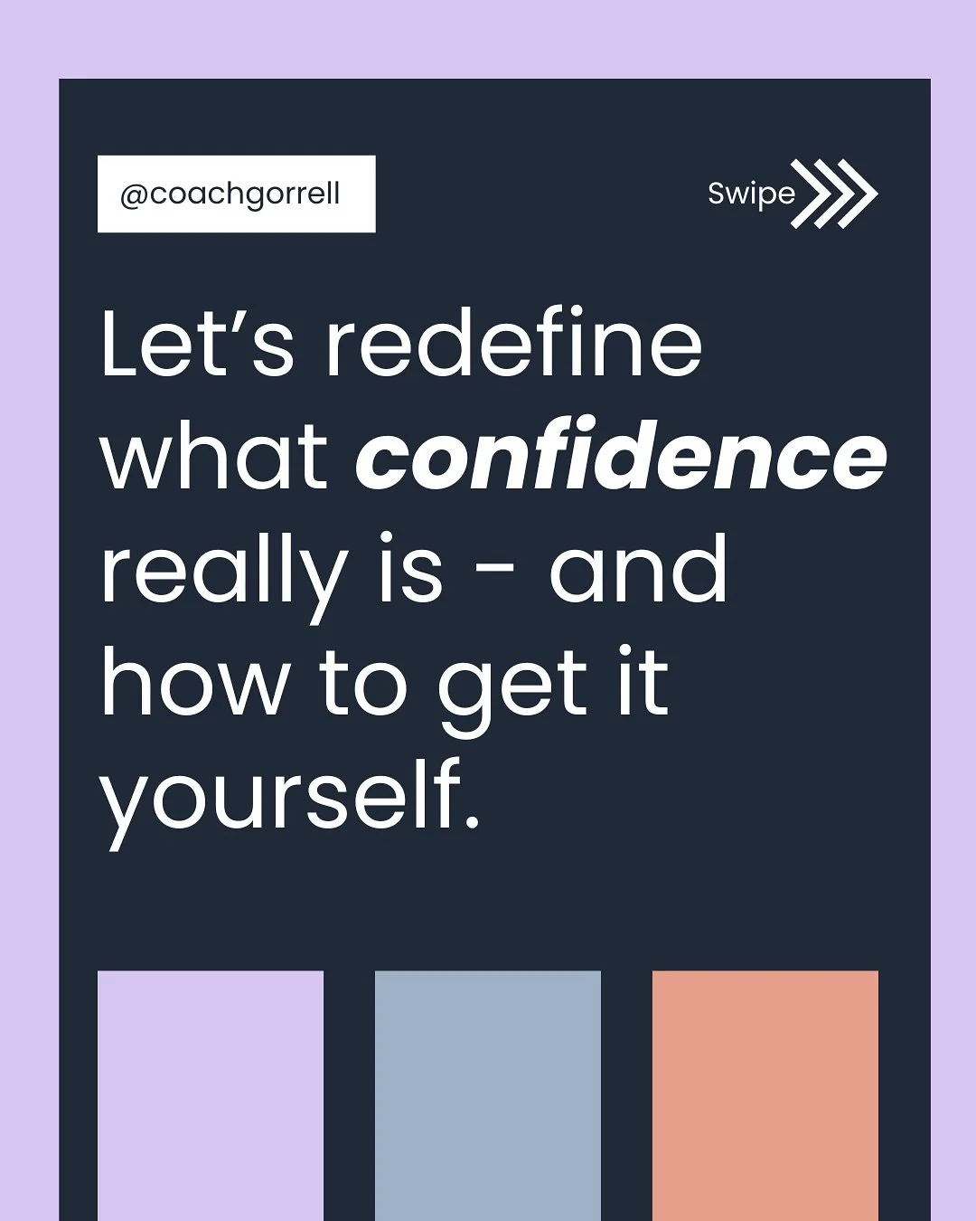 Lately I've spoken to a few athletes that said they didn't actually want confidence because they felt like they might become complacent, or they didn't like how confident people always acted. Sometimes we have to reexamine a very commonly used word t