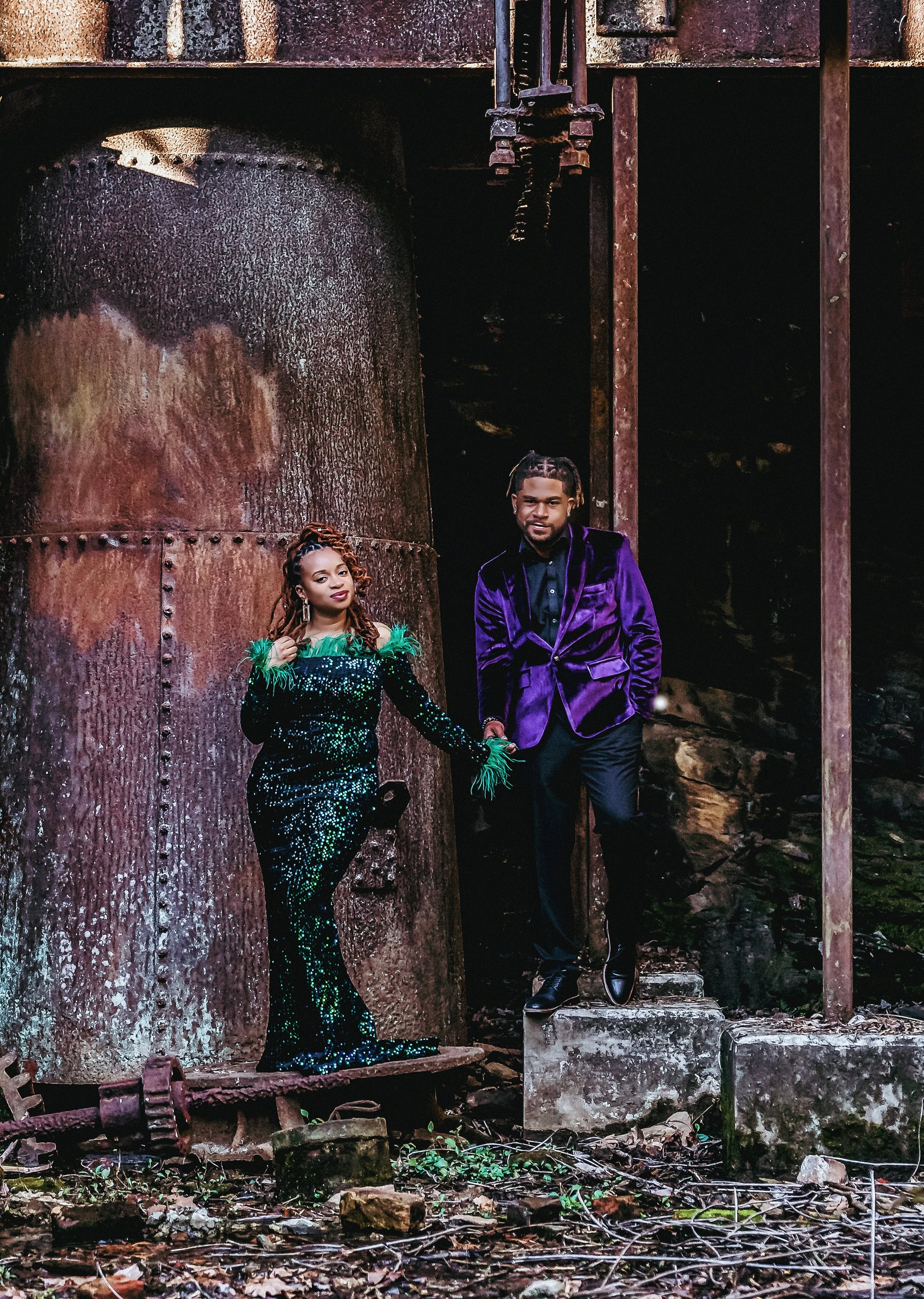 Roswell Mill Waterfall I “Love in Motion” – Kenisha + Dean’s Vickery Creek Engagement Session Was a Timeless Romance  I Roswell, GA.