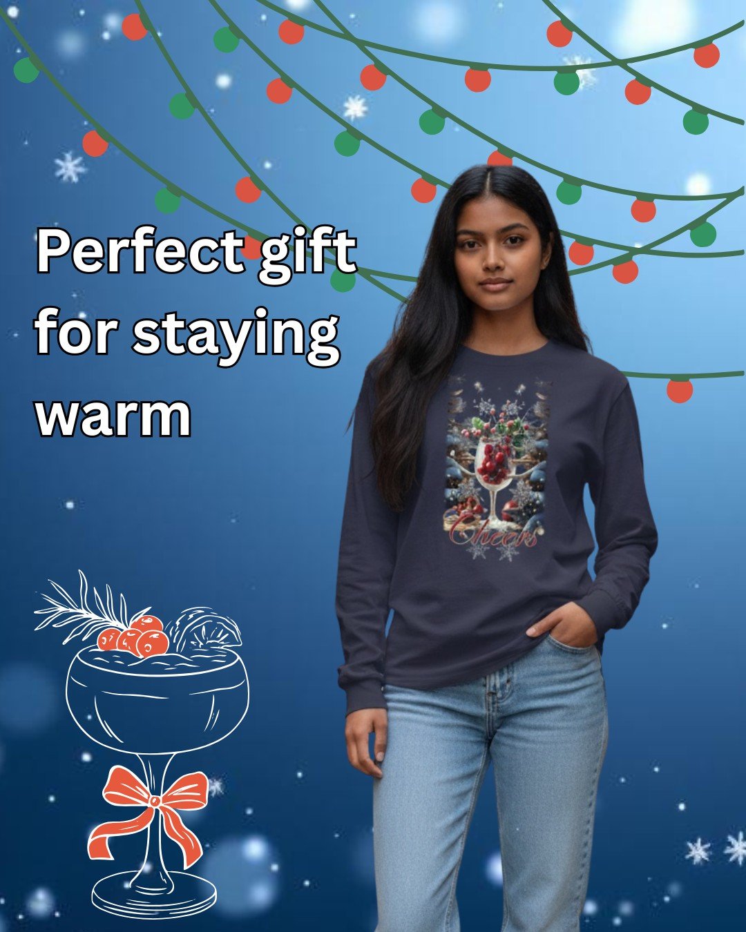 ✨ Built for Cozy Days &amp; Cold Nights ✨
The Holiday Premium Heavyweight Christmas Cocktail Long Sleeve shirt  is officially here. Soft, comfy, and a premium lounge staple designed to keep you warm, relaxed, and holiday-ready. ❄️🎄
Whether you&rsquo