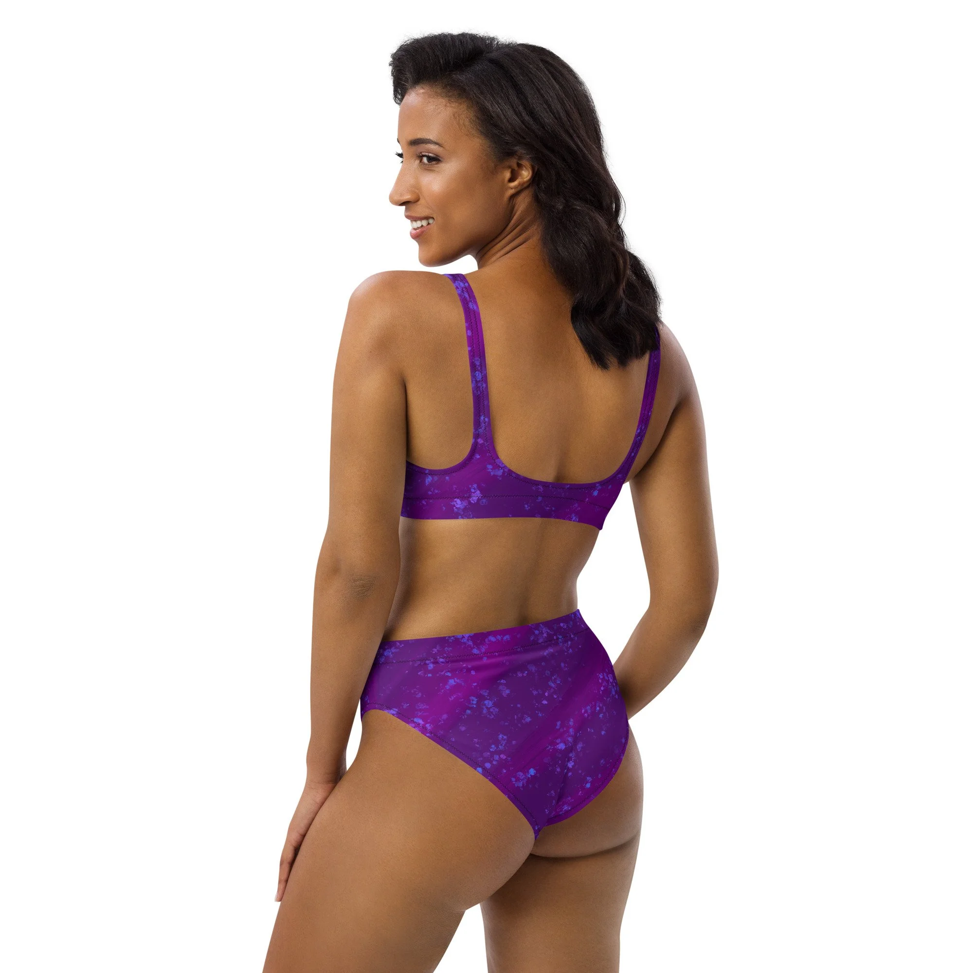 Pretty in Purple High-Waisted Bikini Bottom