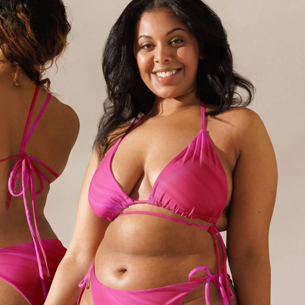 Shady Pink Recycled String Bikini Top