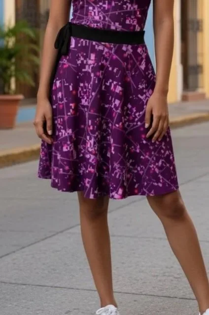 Pretty In Purple Wrap Skirt