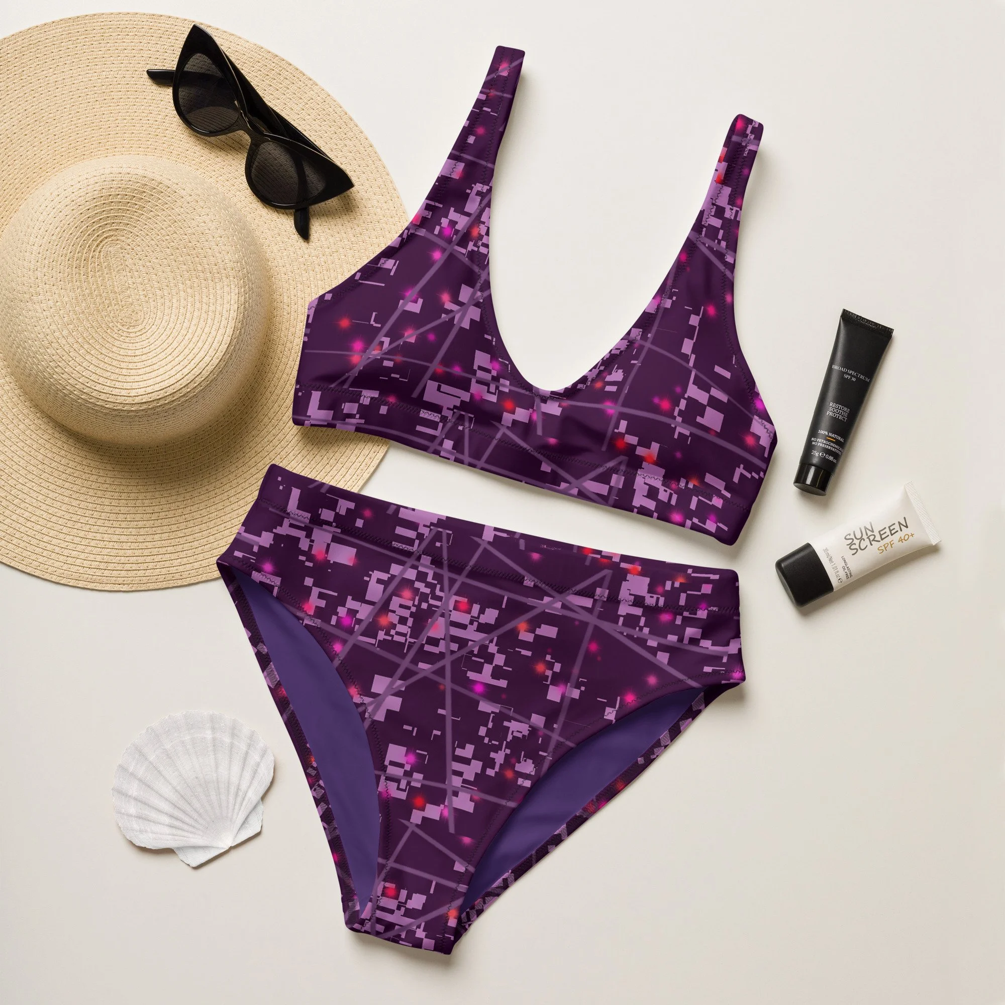Bikini-Set-Purple-two-piece