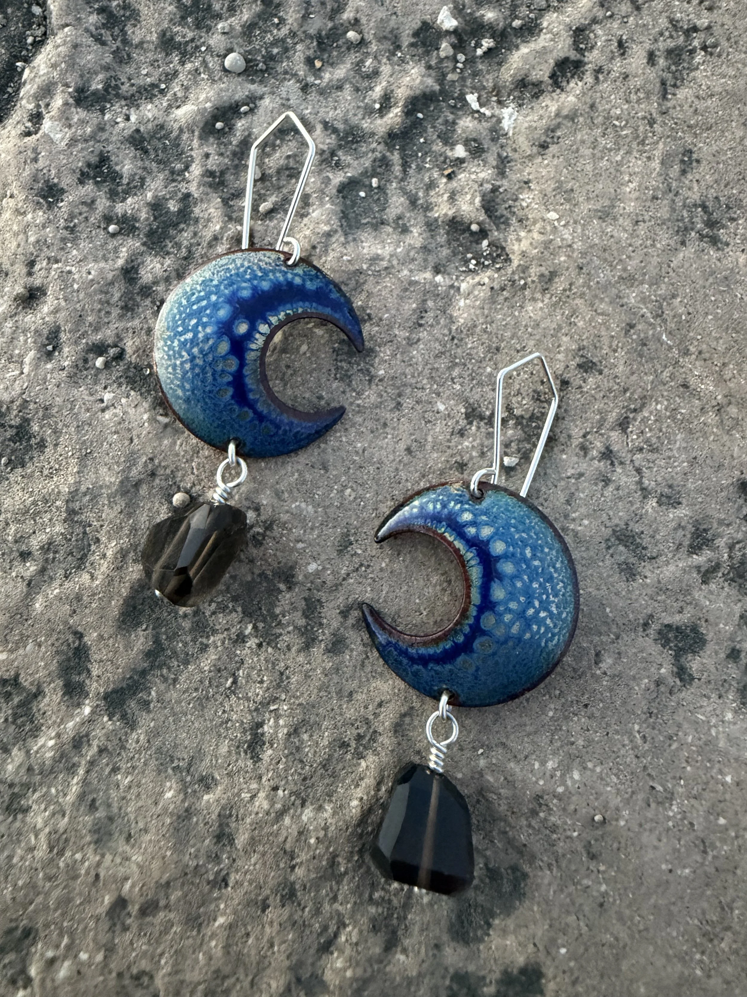 Sea & Earth Moon Earrings