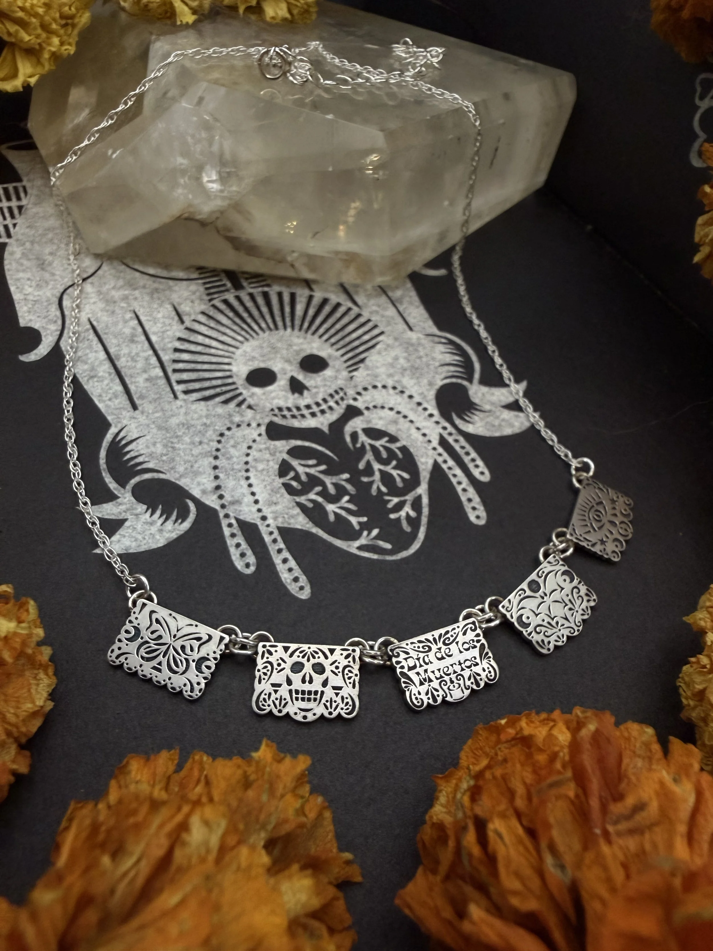 Sterling Silver Necklace Papel Picado Piqueño | Fall Pre-Order