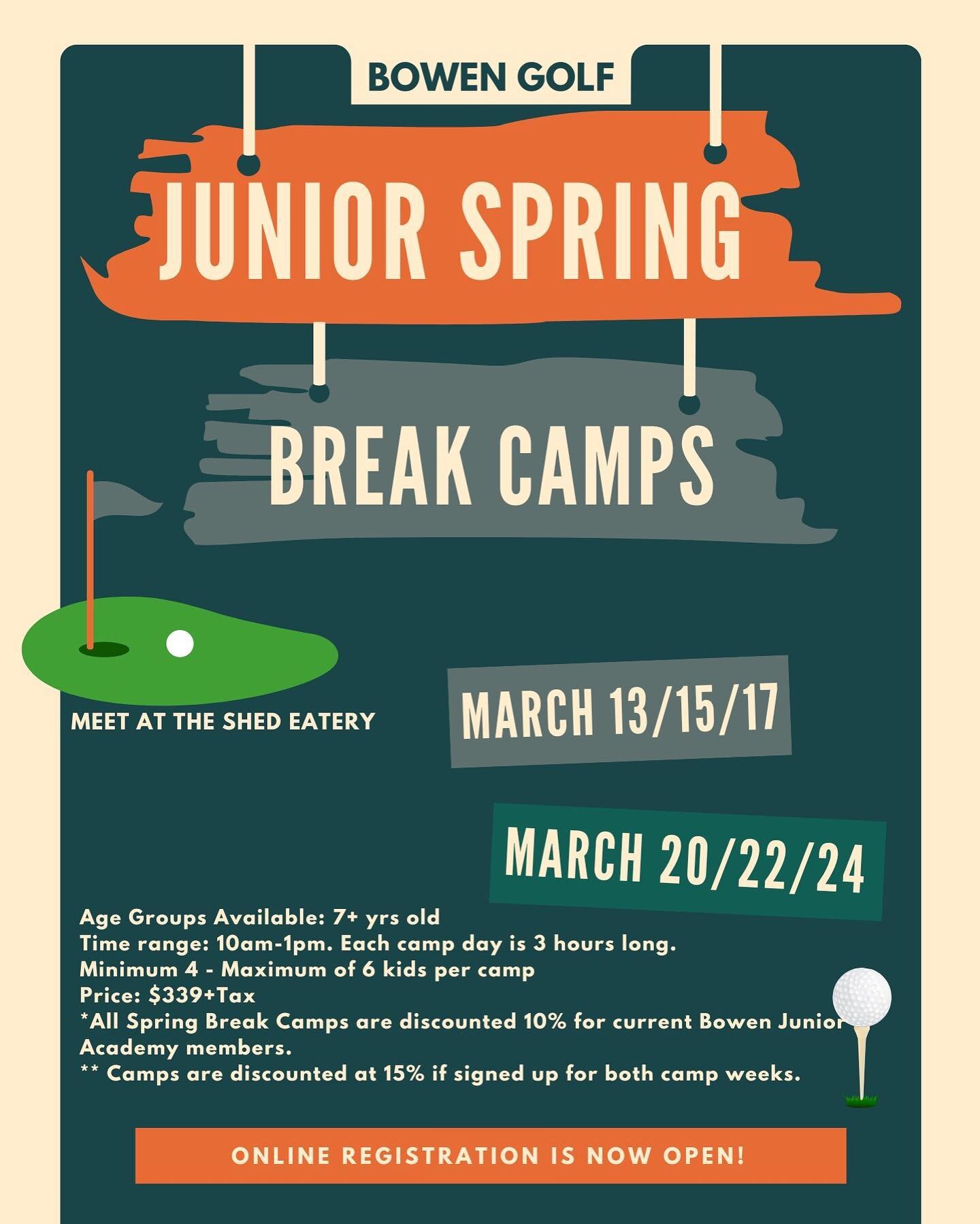 Spring is almost here and we&rsquo;re excited to announce our upcoming Junior Spring Break Camps🚀 For more information please visit the link in our bio !