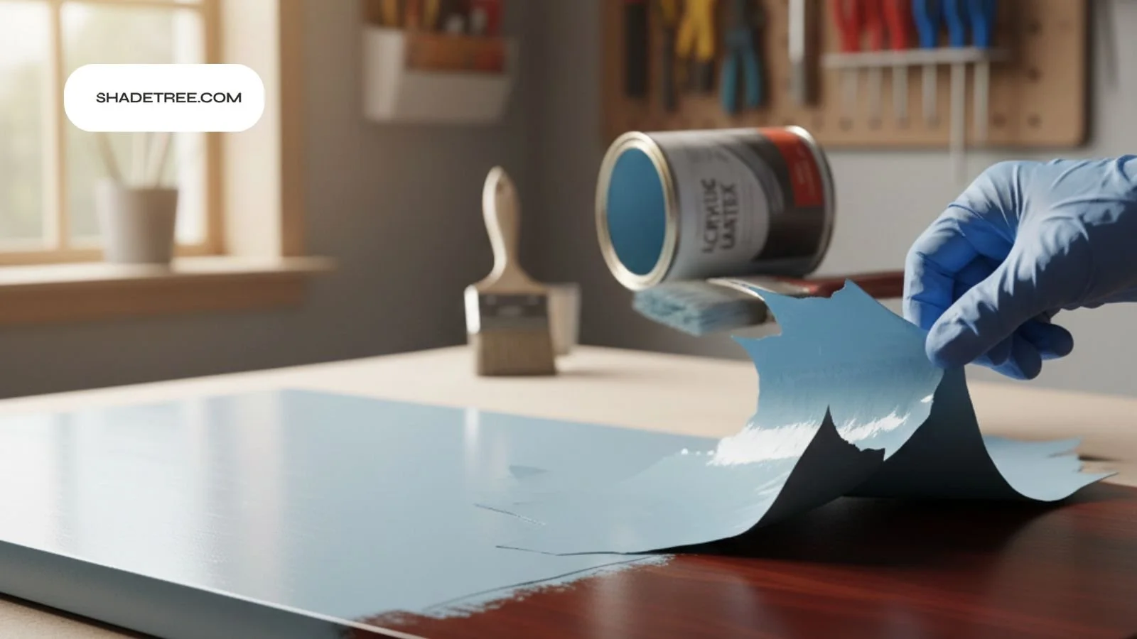 can you paint over polyurethane then remove peeling acrylic paint layer