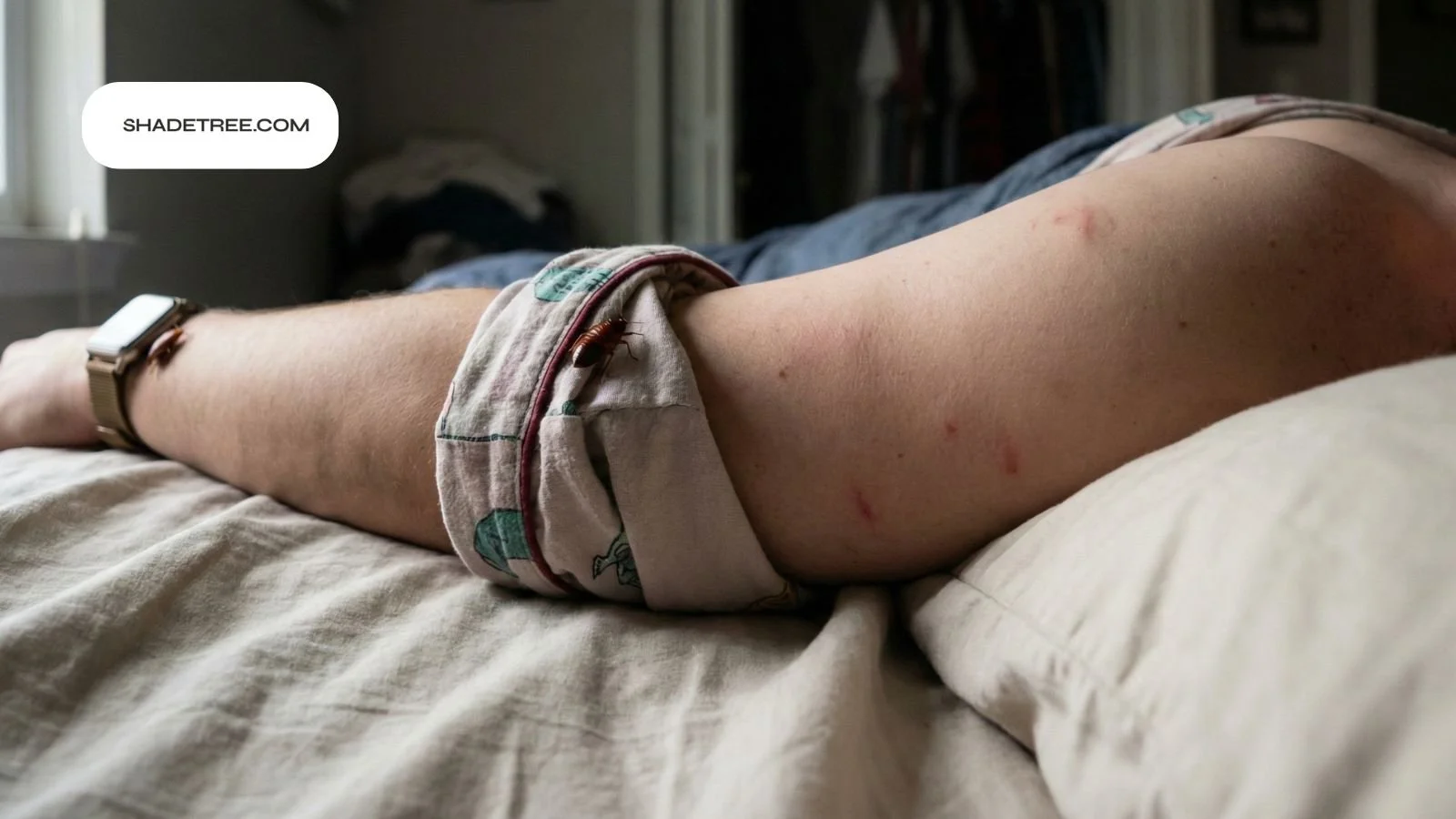 What size rug for king size bed example with bites and insect on leg