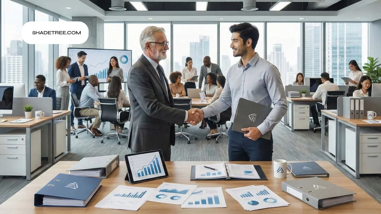what does insurance imo stand for with two man shaking hands