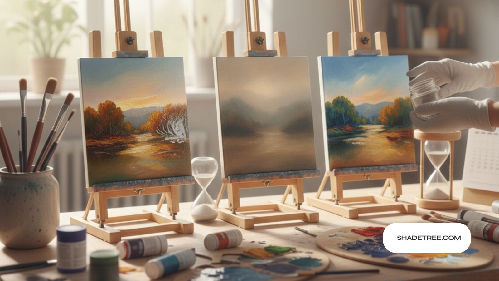 how long does it take for acrylic paint to dry on canvas easels indoors