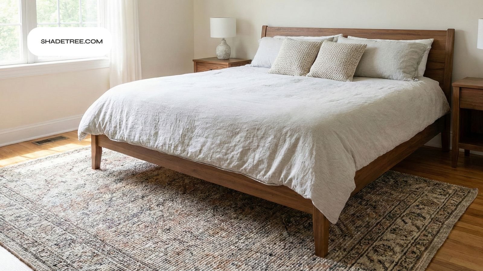 What size rug for king size bed placement with full bed coverage