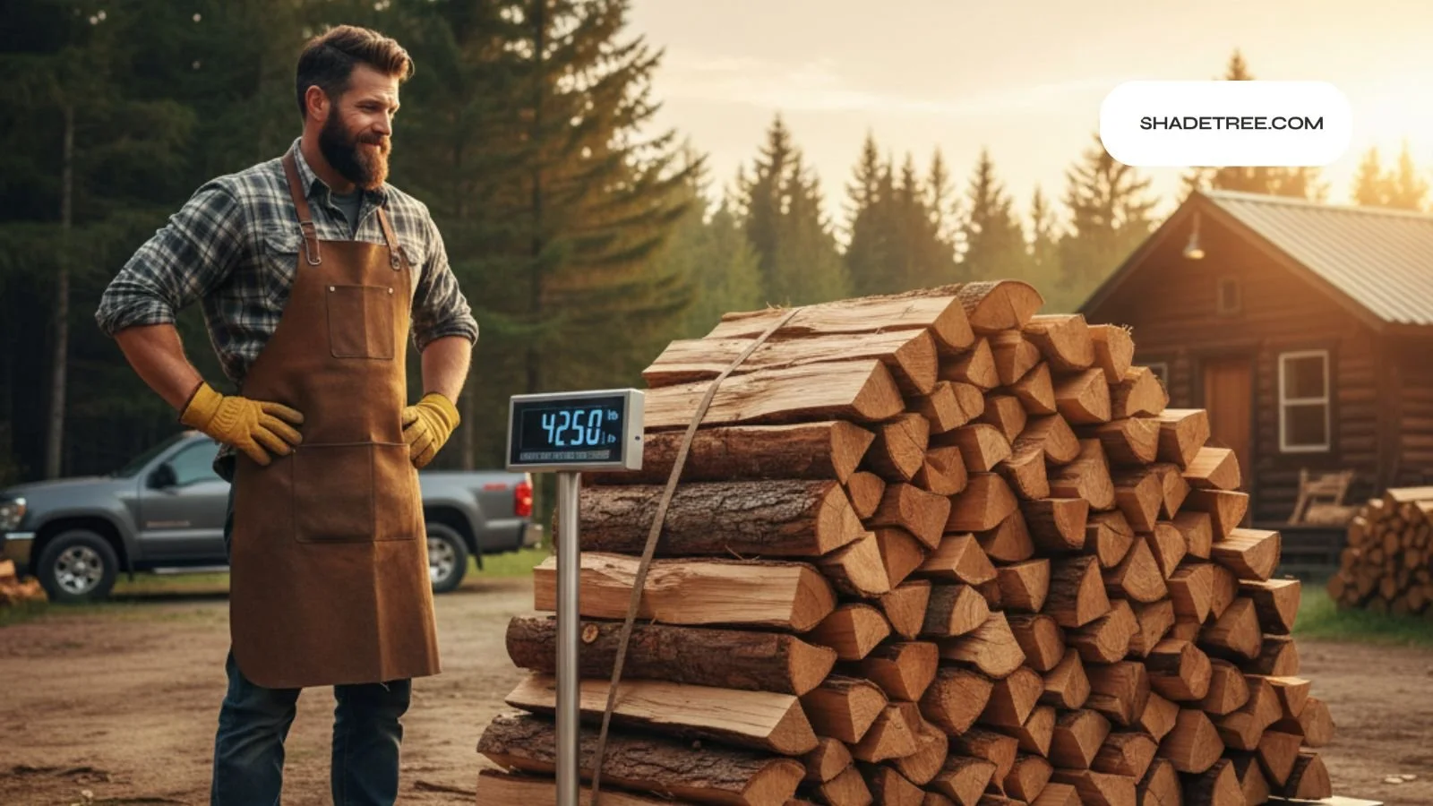 How Much Does a Cord of Wood Weigh measured on scale at firewood yard