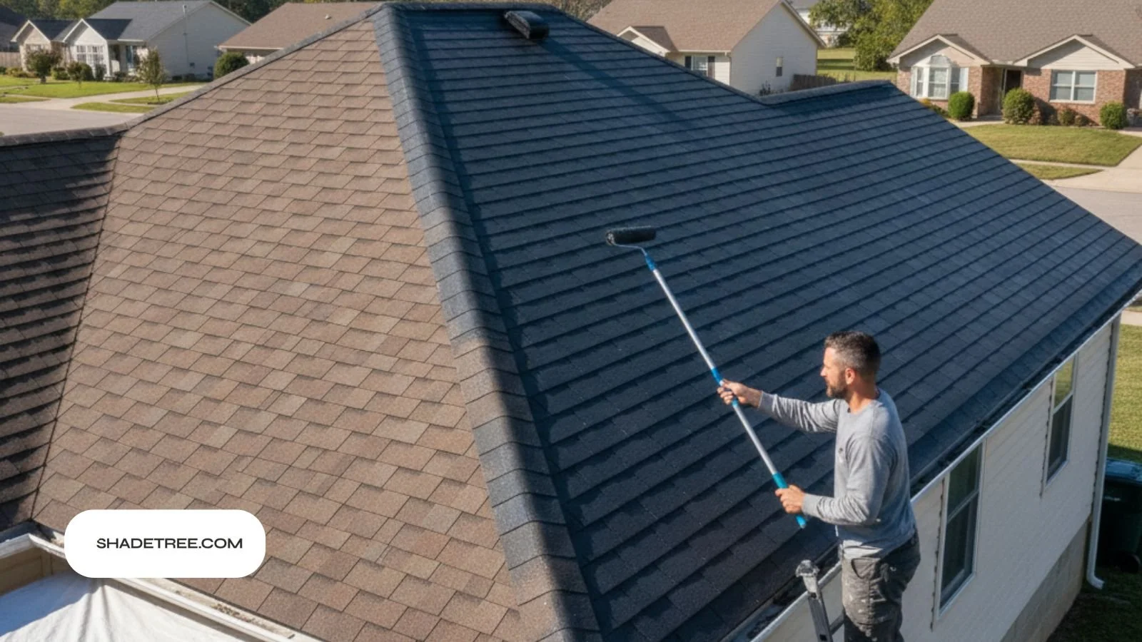 Damaged roof prep before coating, can you paint shingles safely