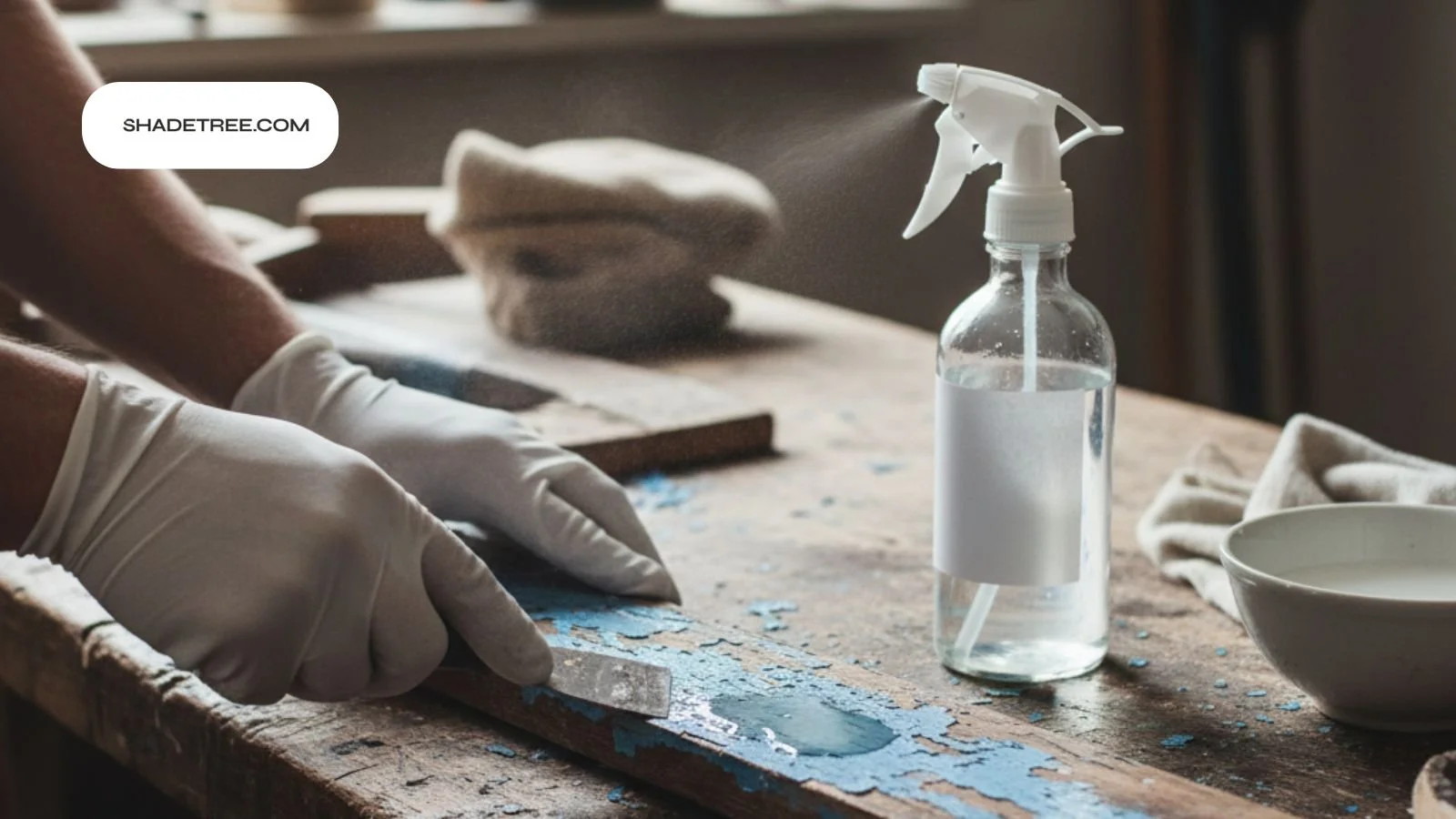 how to remove paint from plastic safely with scraper and cleaning spray
