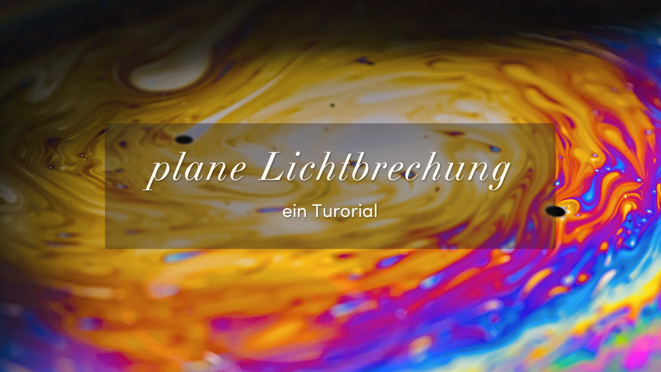 plane Lichtbrechung