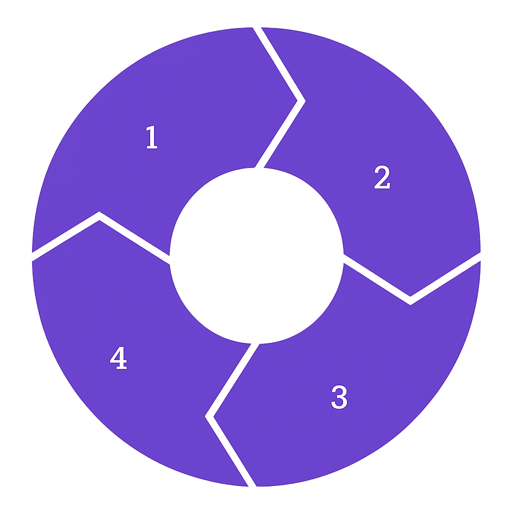 Diagram showing the Hiyu methodology process.