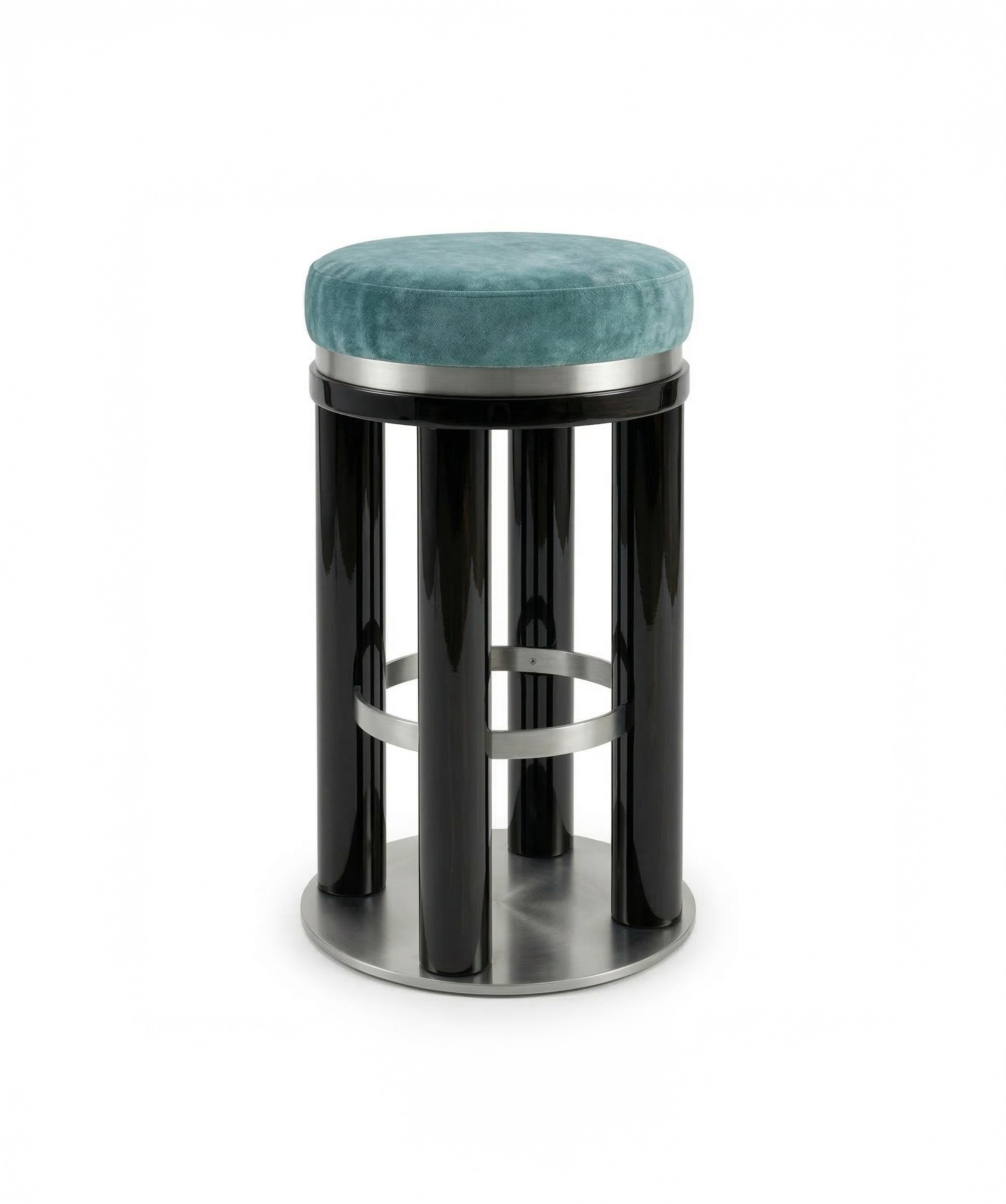 Tabouret argent noir bleu large BACCARIS.jpg
