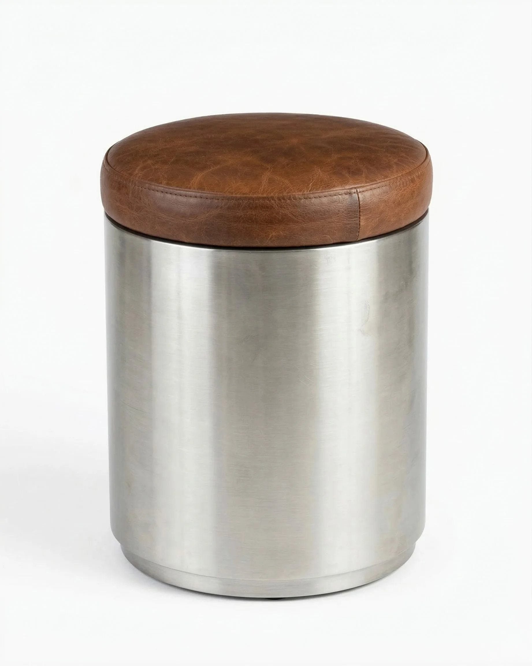 SILO tabouret inox&cuir BACCARIS.jpg