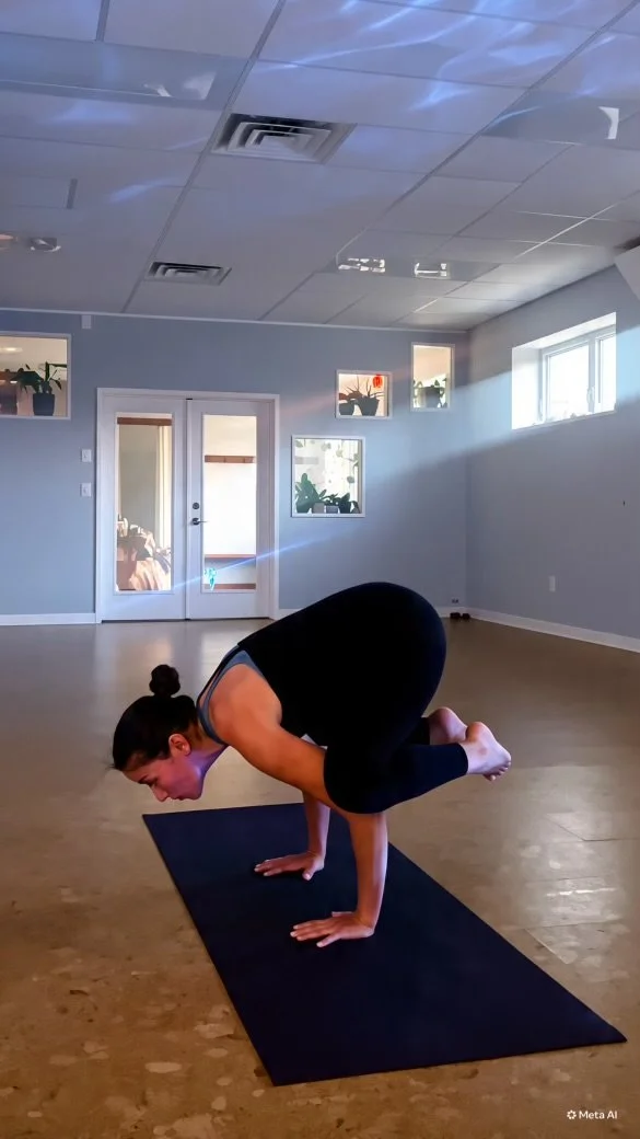 You flow girl Ashtanga Crow Pose