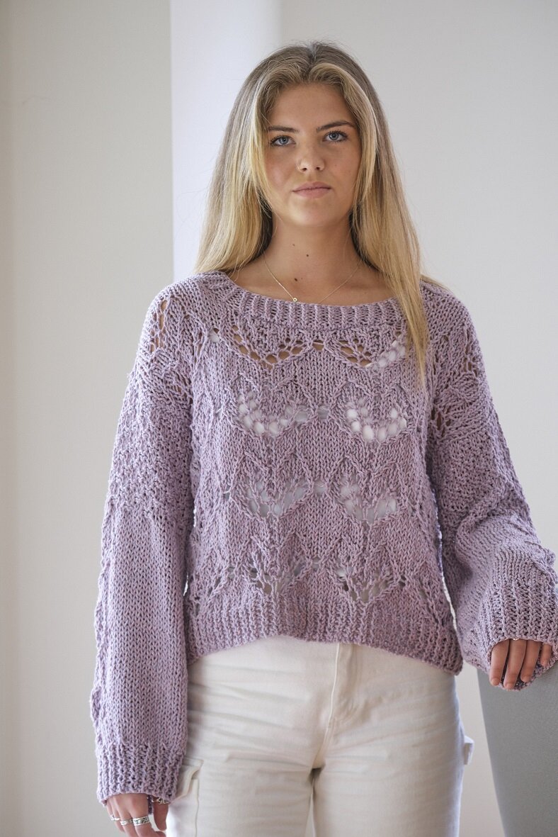 LACE JUMPER - knitting pattern,#134 — Anette Eriksson Design