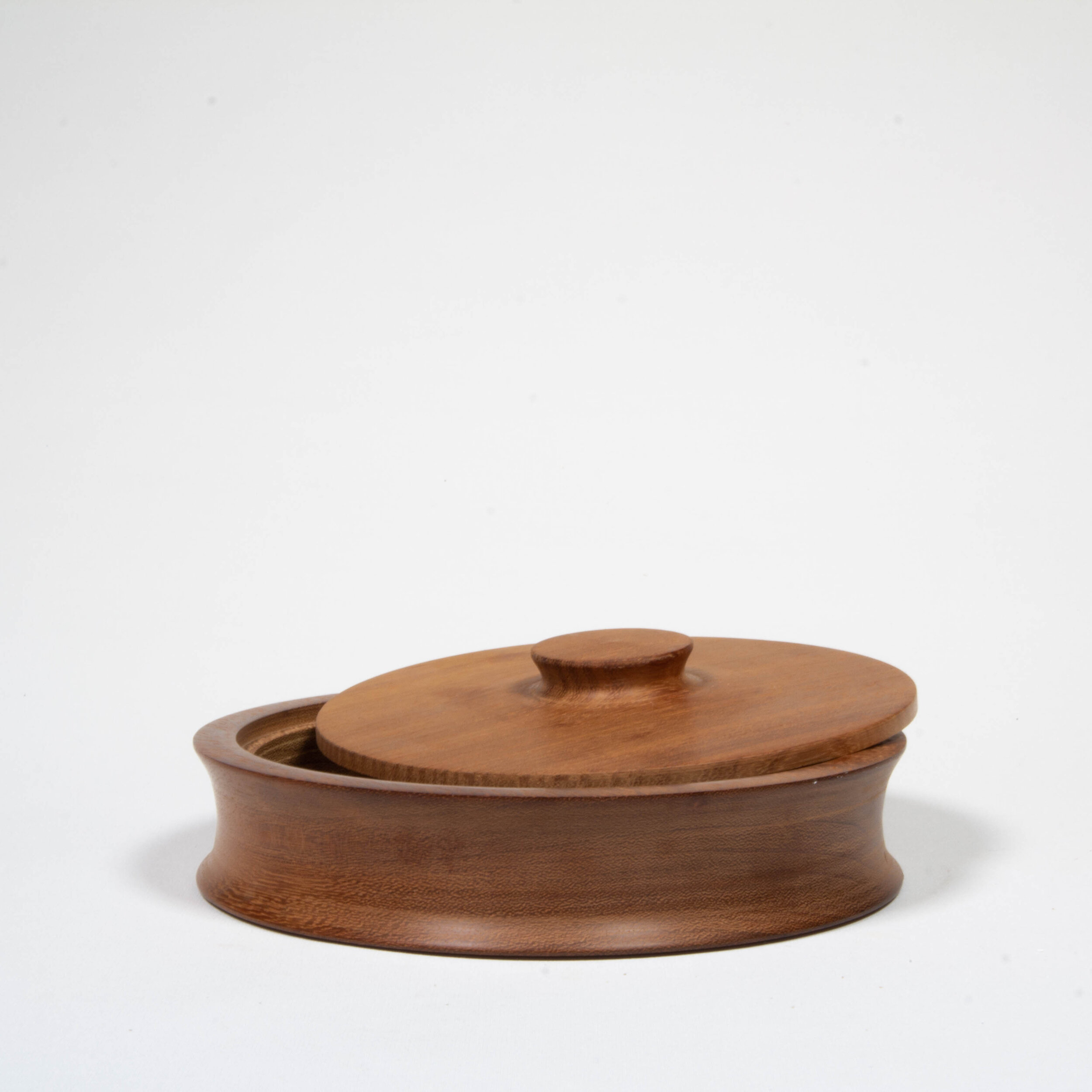 Box with lid in afromosia